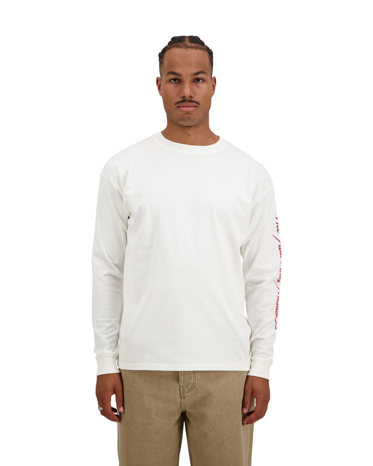 Drole de Monsieur Slogan Longsleeve T-Shirt ROOD 4