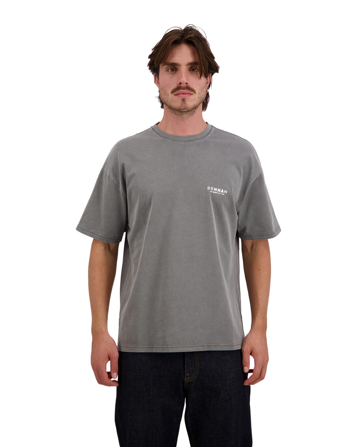 Denham Stamp Ss Tee GRIJS 4