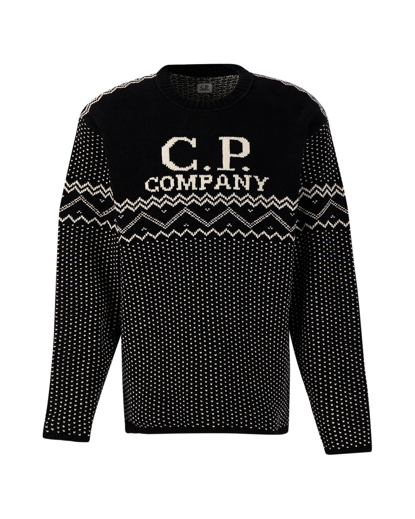 C.P. Company Nille Cotton Jacquard Knit BLACK 1