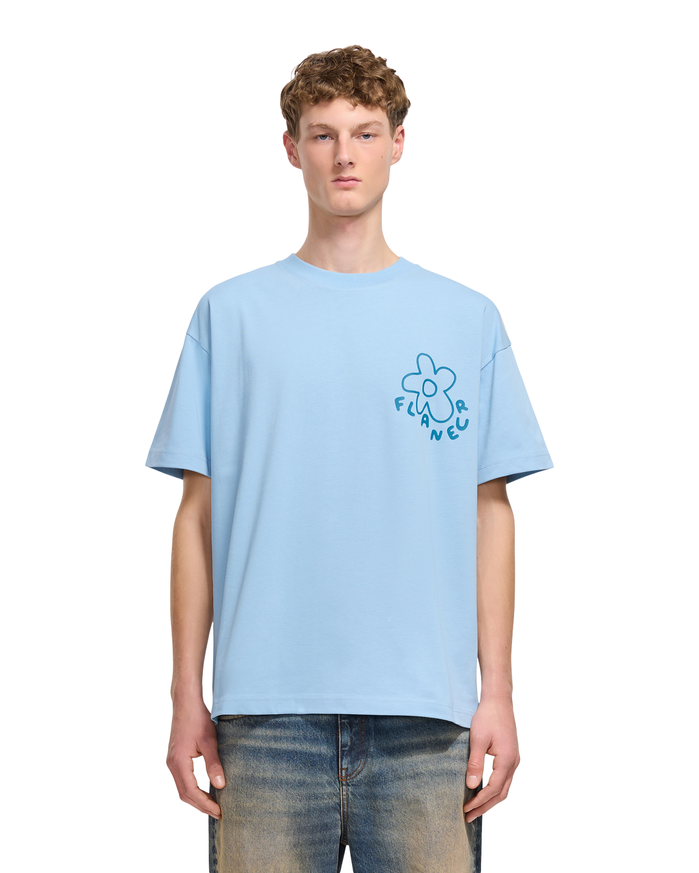 Flaneur Blossom T-Shirt LICHTBLAUW 4