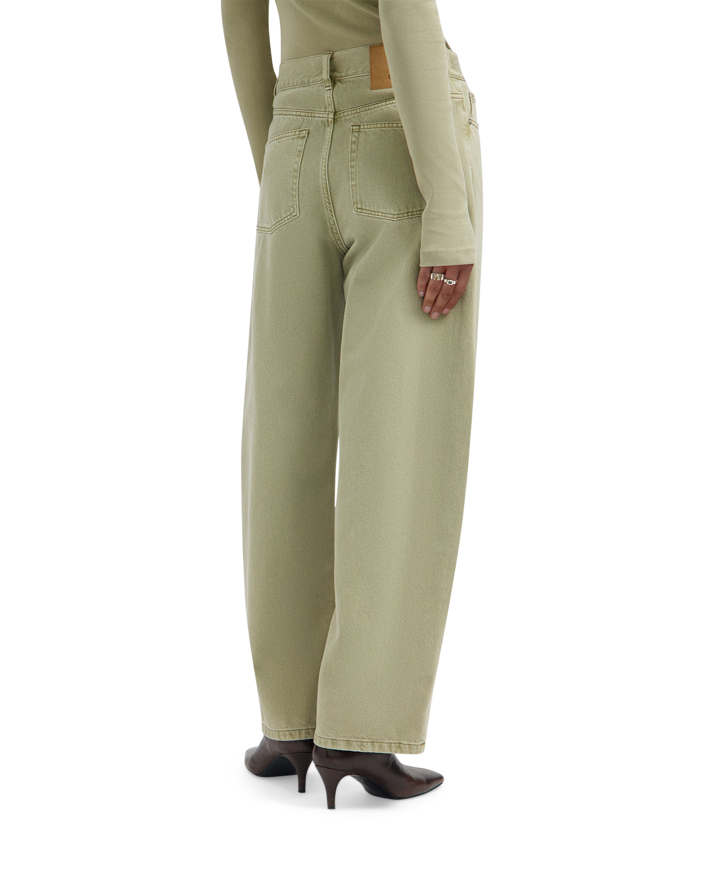 OLAF Monogram Barrel Leg Denim Pant BRUIN 5