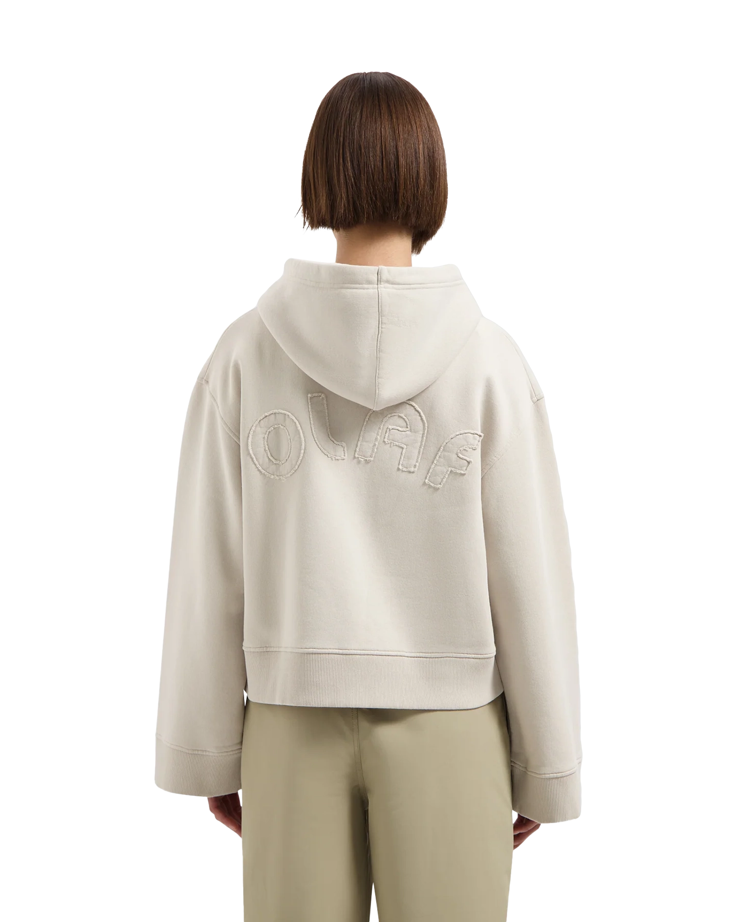 OLAF Retro Appliqué Hoodie BEIGE 4