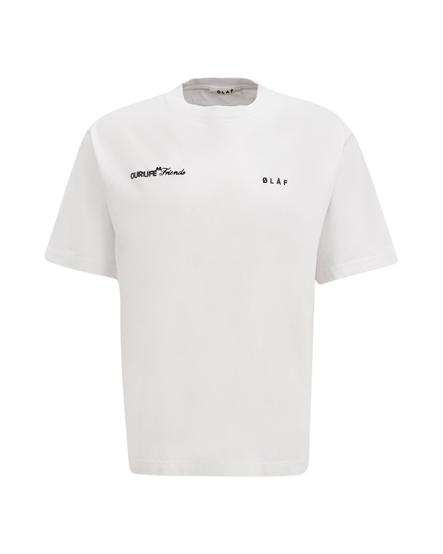 OLAF Script Friends Boxy Tee WIT 1