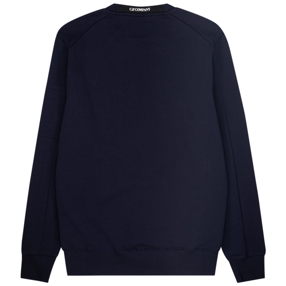 C.P. Company Diagonal Raised Fleece Crewneck Sweatshirt Navy | Coef
