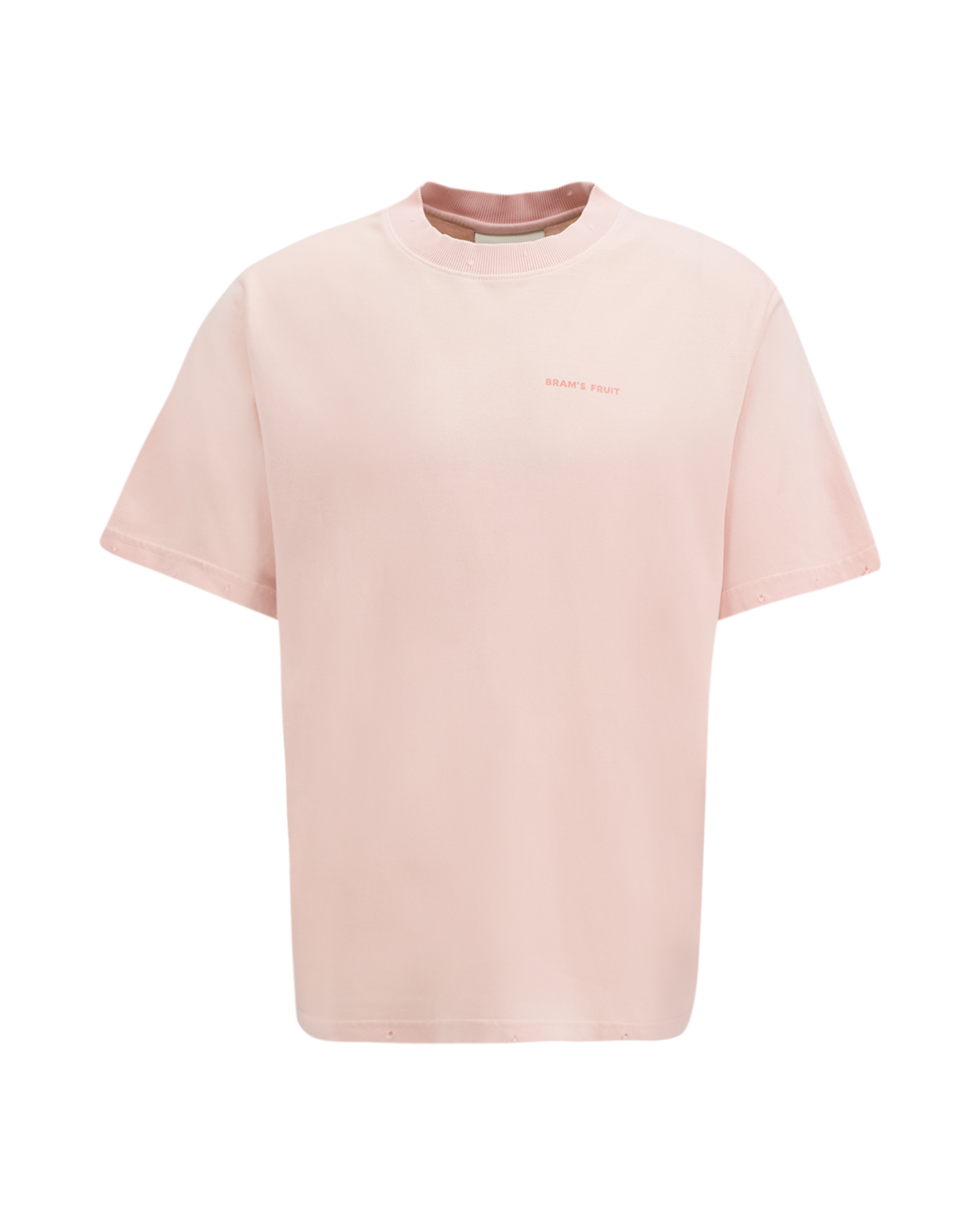 Brams Fruit Distressed Big Lemon Outline T-shirt ROSE 2