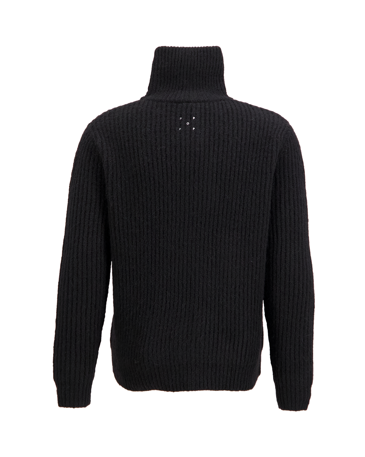 POP Trading Company Knitted Full Zip ZWART 2