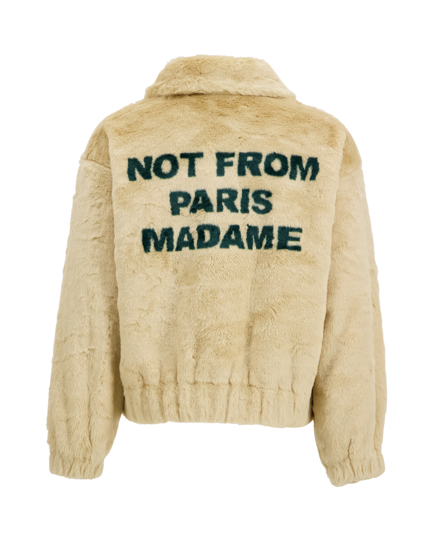 Drole de Monsieur La Fausse Fourrure Slogan BEIGE 1