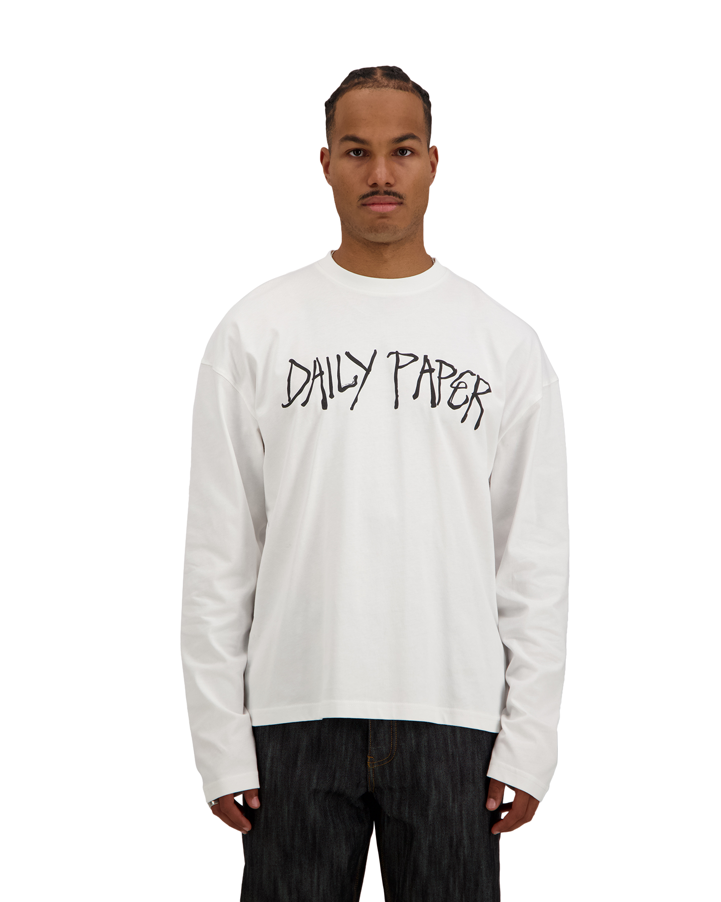 Daily Paper Scribble Ls T Shirt WIT 3