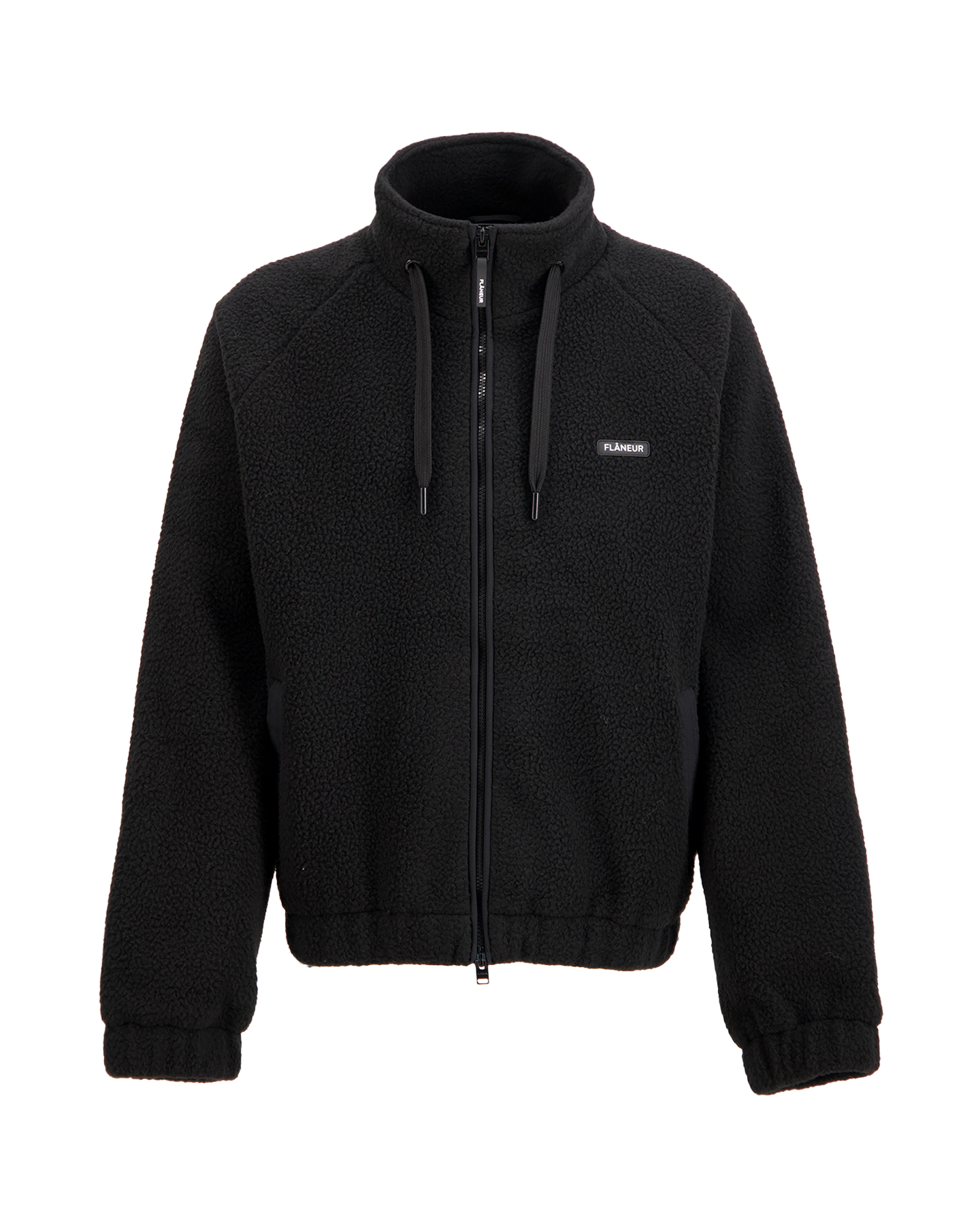 Flaneur Frosted Badge Fleece Jacket ZWART 1