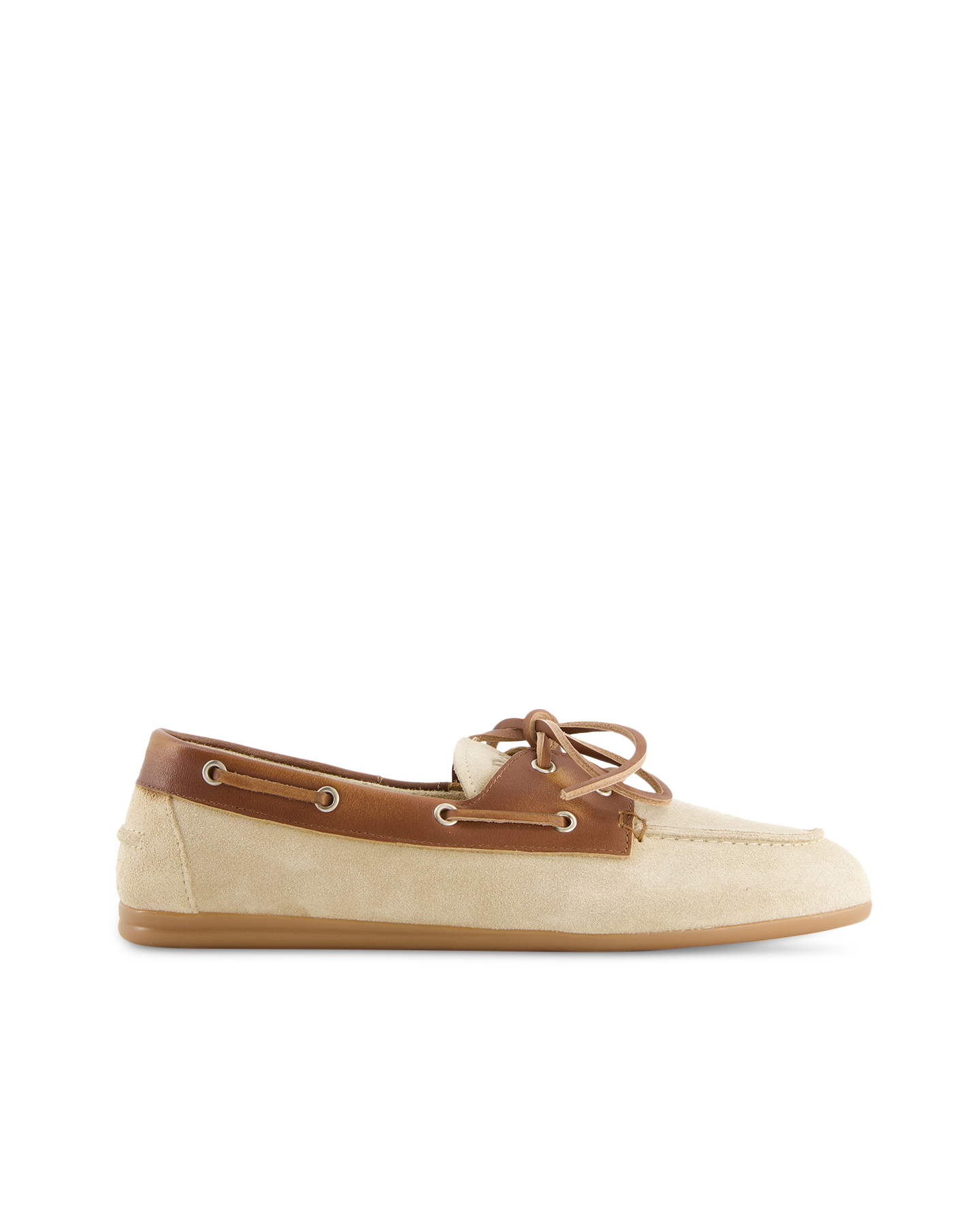 Posa Boat Loafer Brushed - Suede/ Leather BRUIN 1