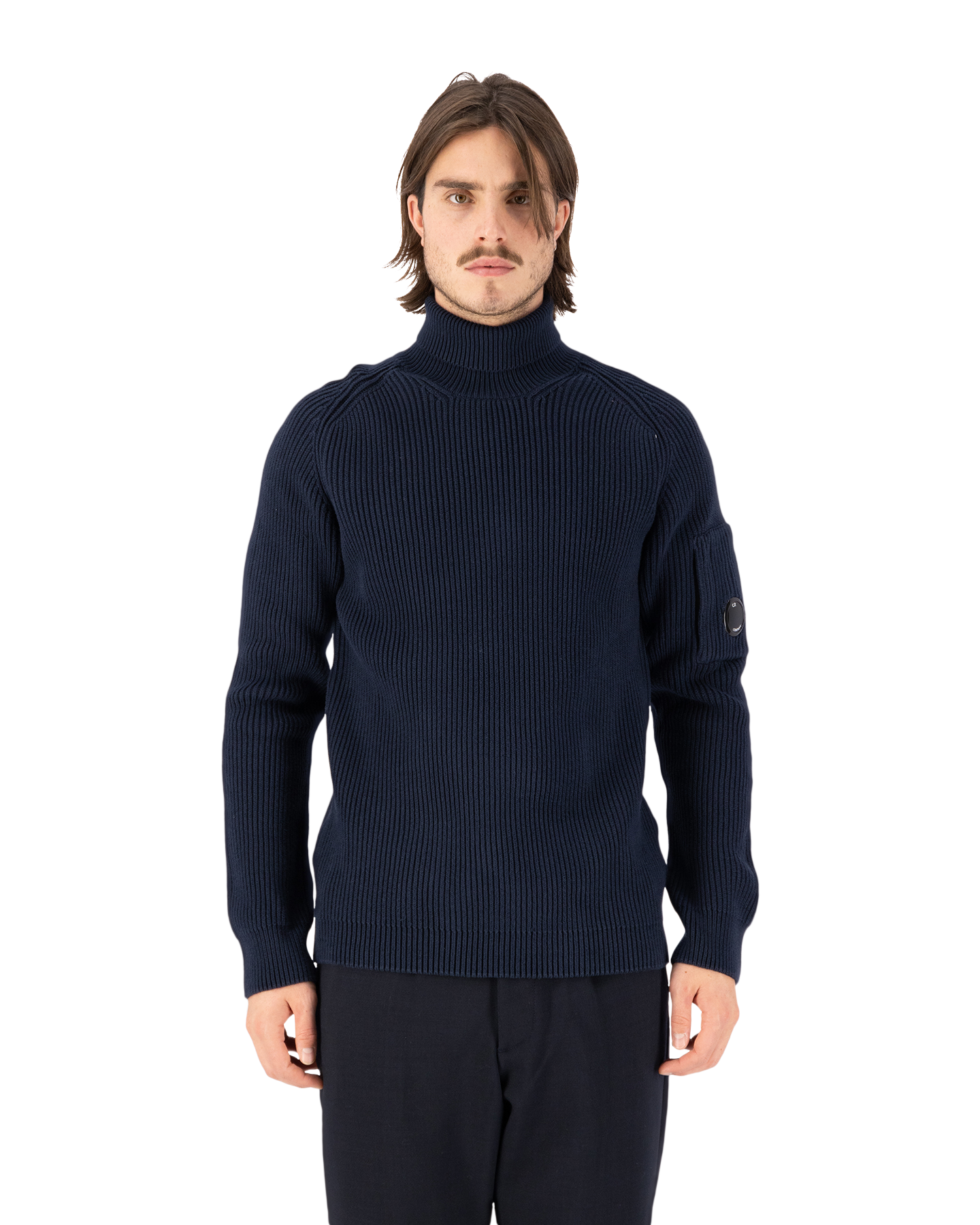 C.P. Company Full Rib Roll Neck Jumper DONKERBLAUW 4