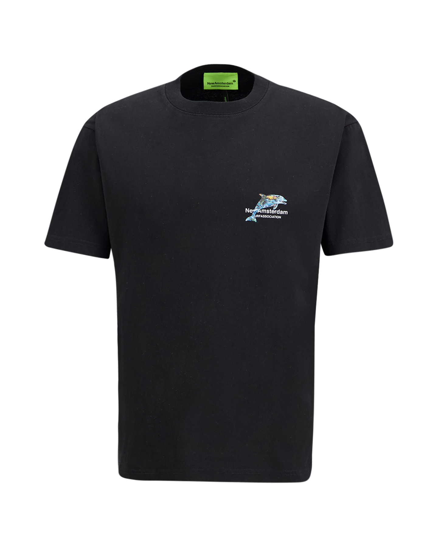 New Amsterdam Surf Association Dolphin Tee ZWART 2