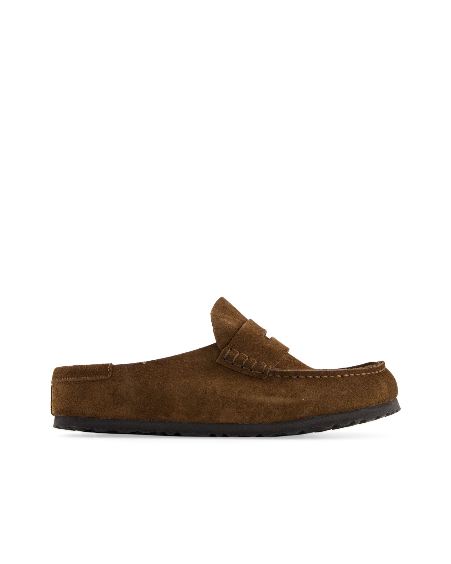 Birkenstock Naples Wrapped Suede Leather Narrow DONKERBRUIN 1
