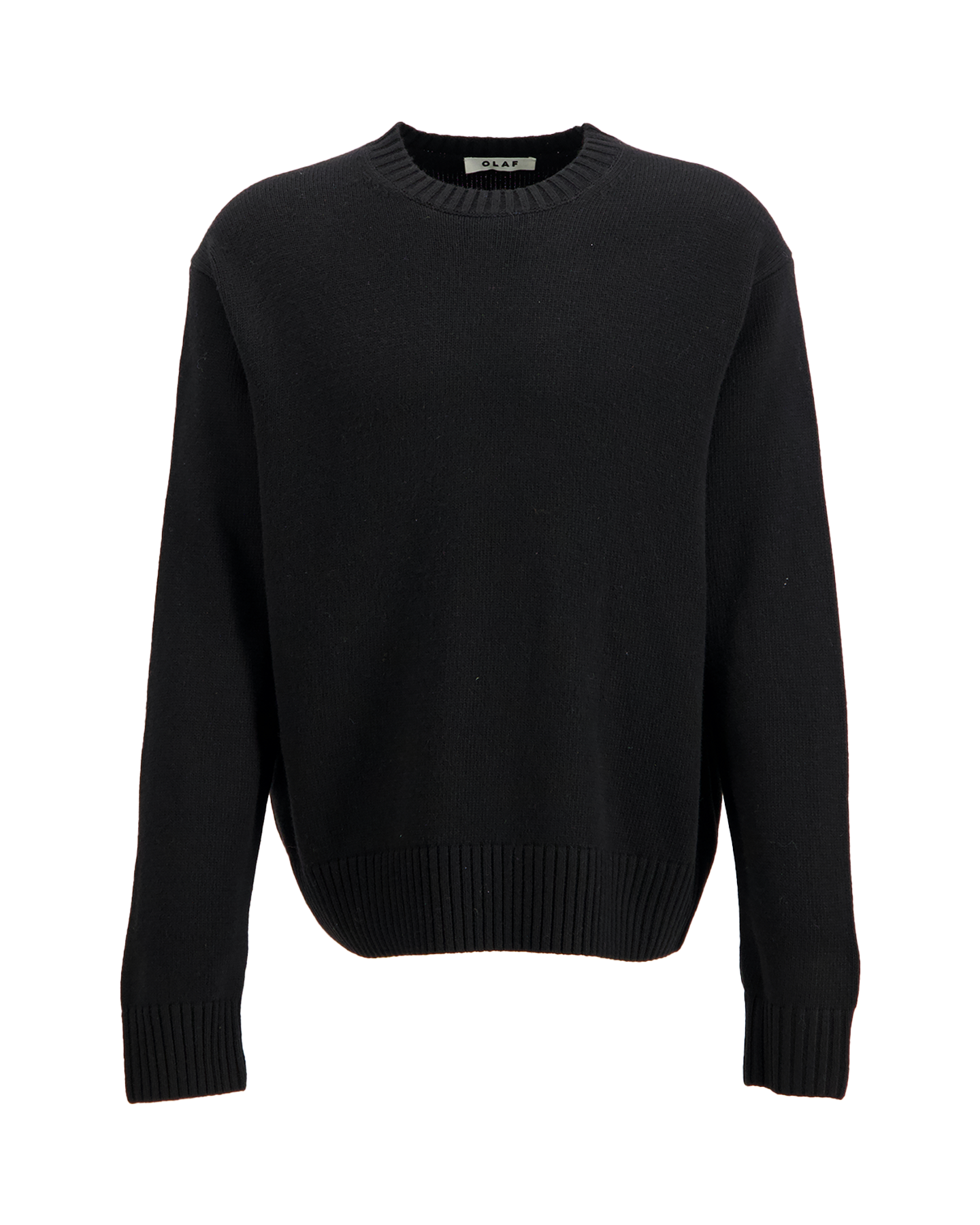 OLAF Essential Knitted Crewneck ZWART 1