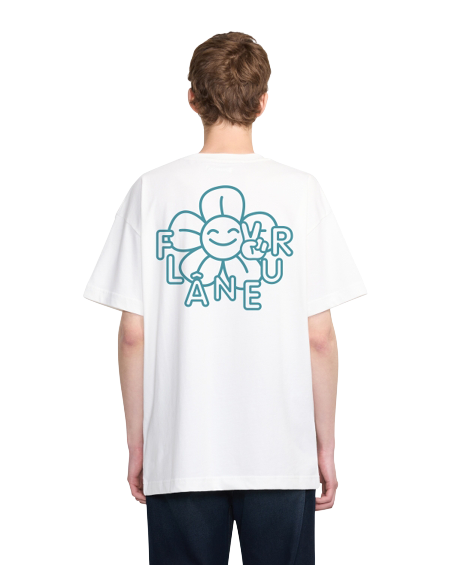 Flaneur Happy Flower T-Shirt WIT 3