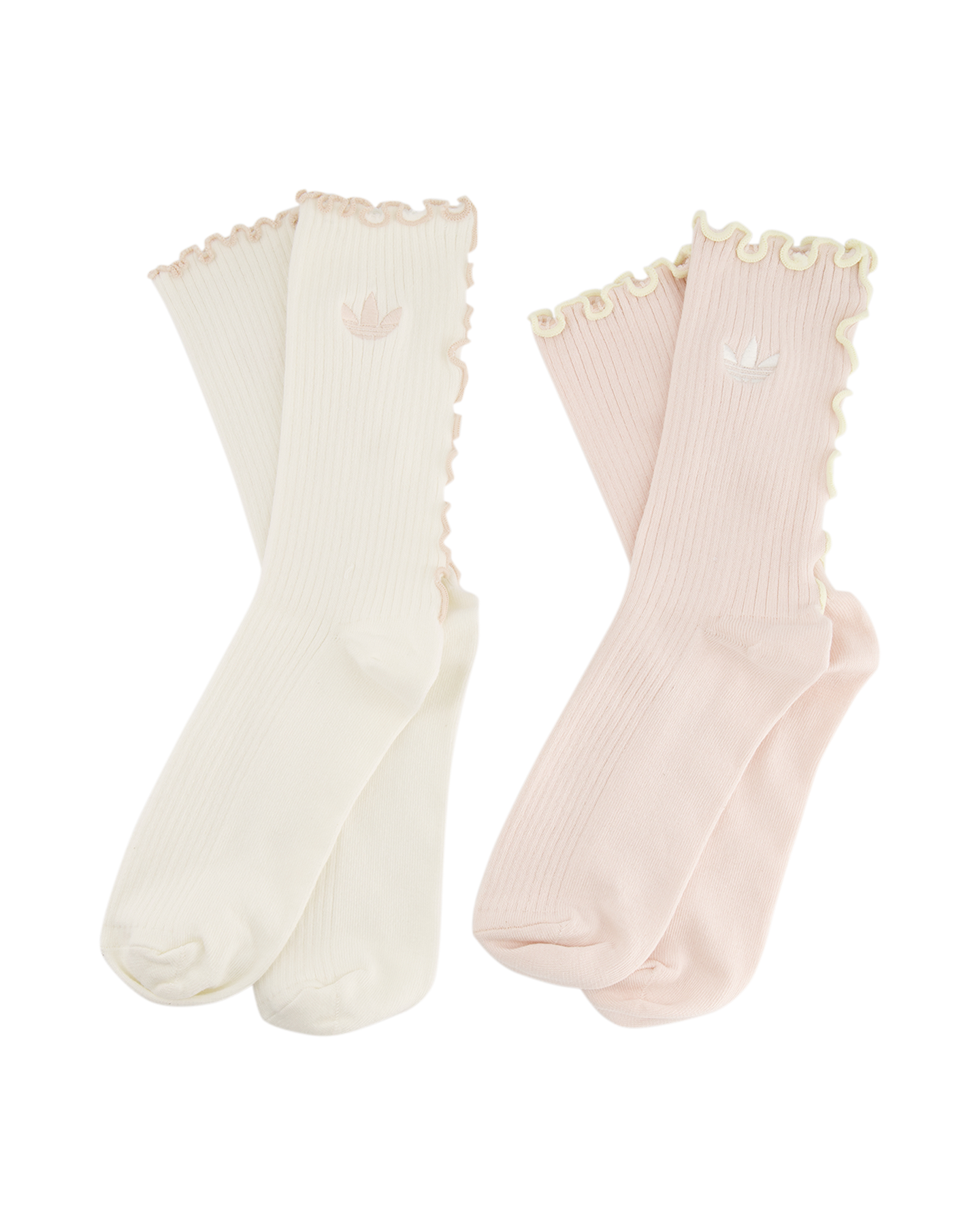 adidas Ruffle Crew Socks 2P WIT 2