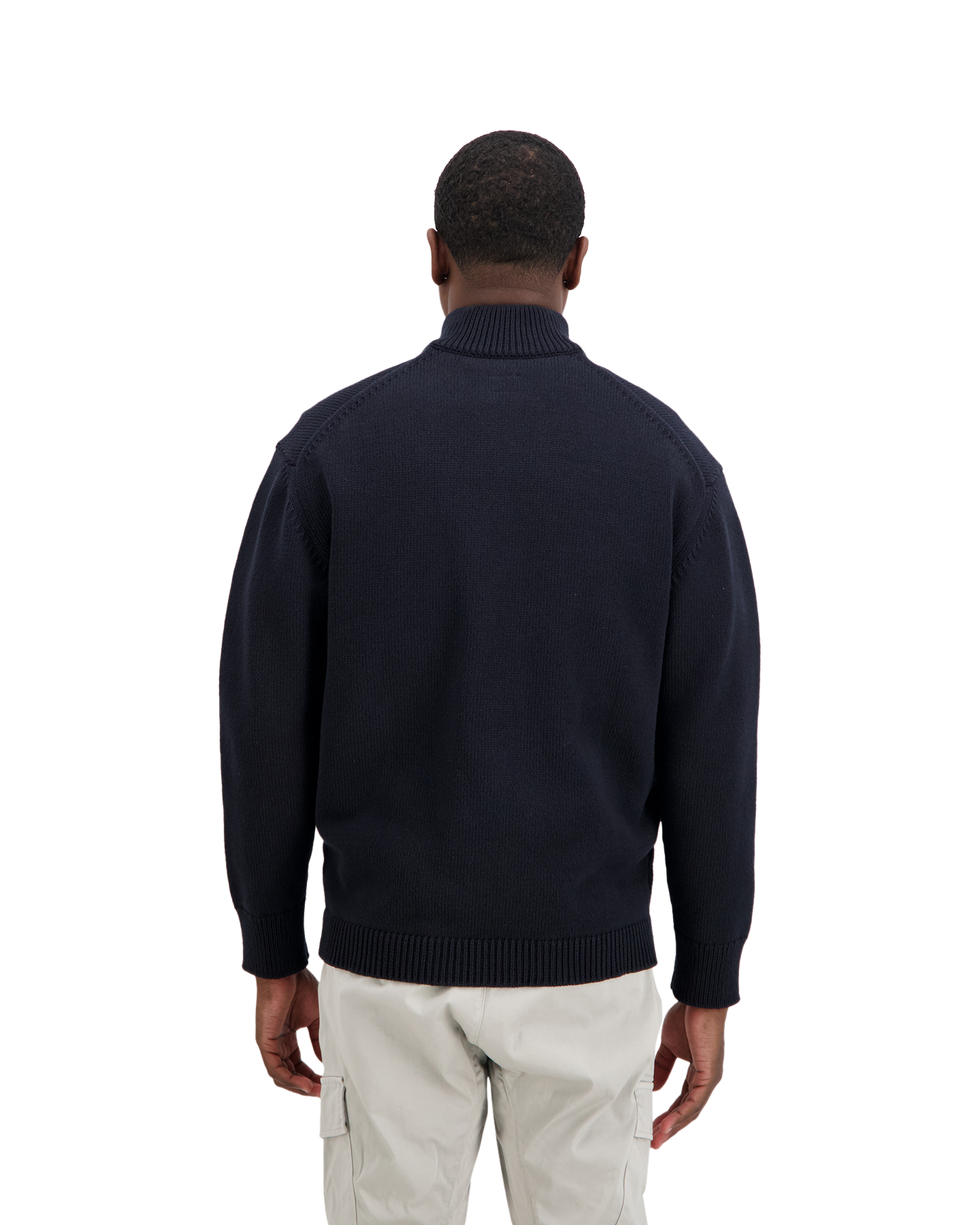 C.P. Company Gebreid Vest Met Rits Van Katoenmix DONKERBLAUW 7