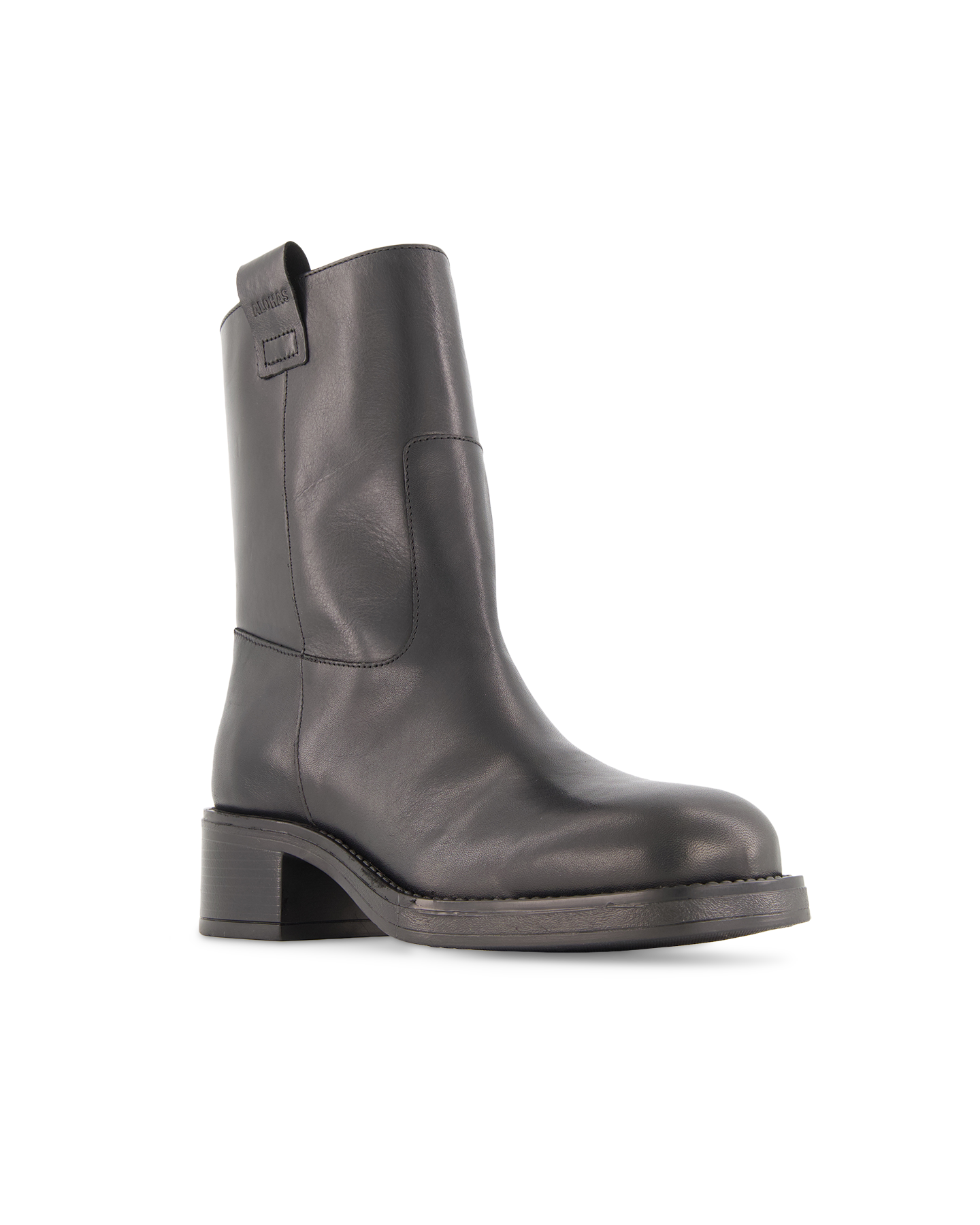 Alohas Rajan Black Leather Boots ZWART 2