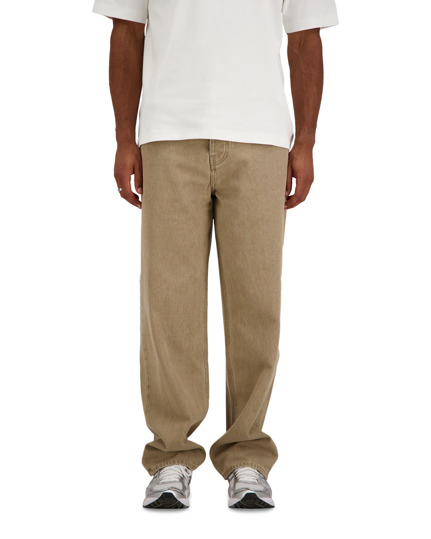 Drole de Monsieur Washed Khaki Straight Jeans KHAKI 3