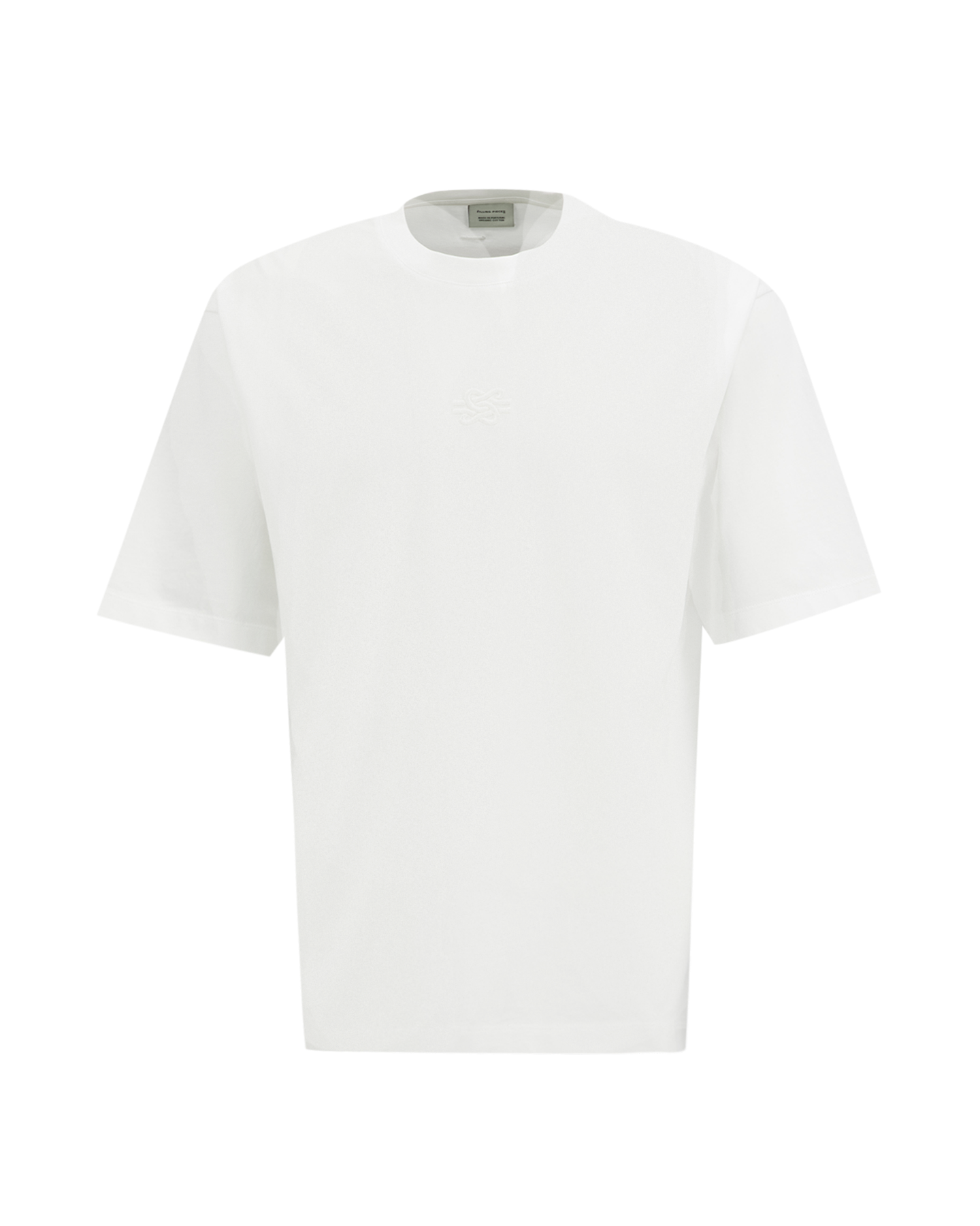 Filling Pieces T-Shirt Boxy Embroidered WIT 1