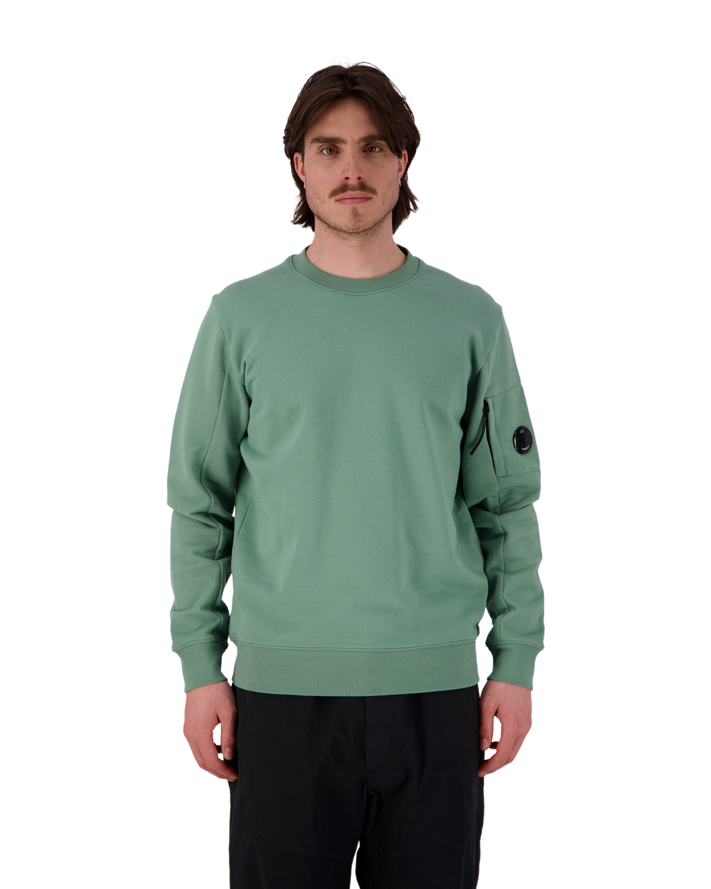 C.P. Company Diagonal Raised Fleece Sweatshirt GROEN 4