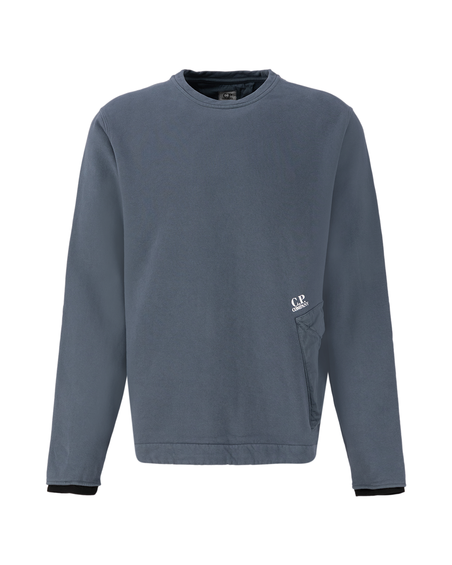 C.P. Company Diagonal Fleece Mixed Pocket Sweatshirt DONKERBLAUW 1