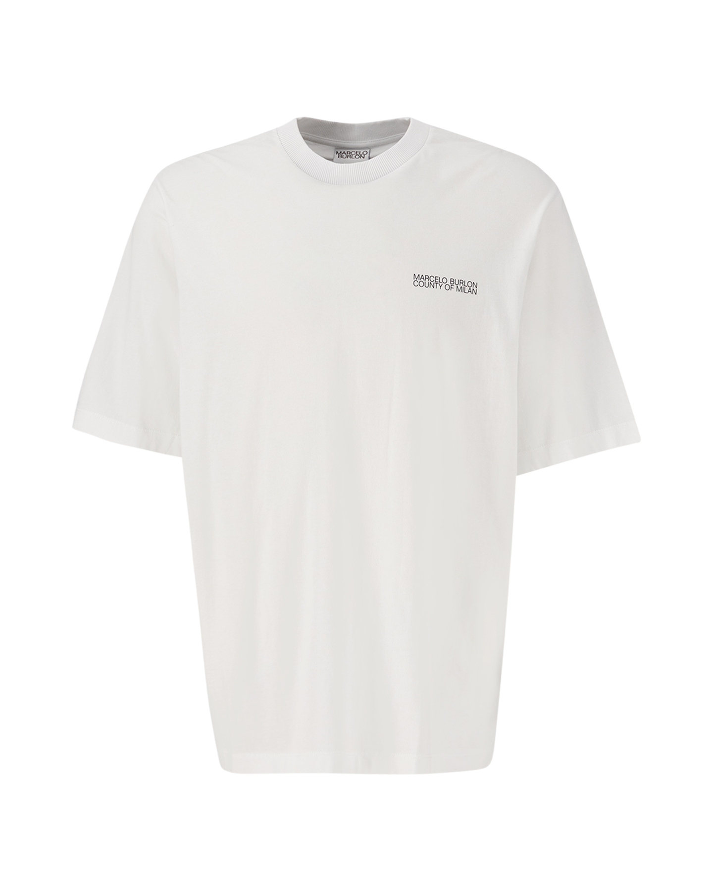 Marcelo Burlon Tempera Cross Over T-Shirt White Black WIT 1