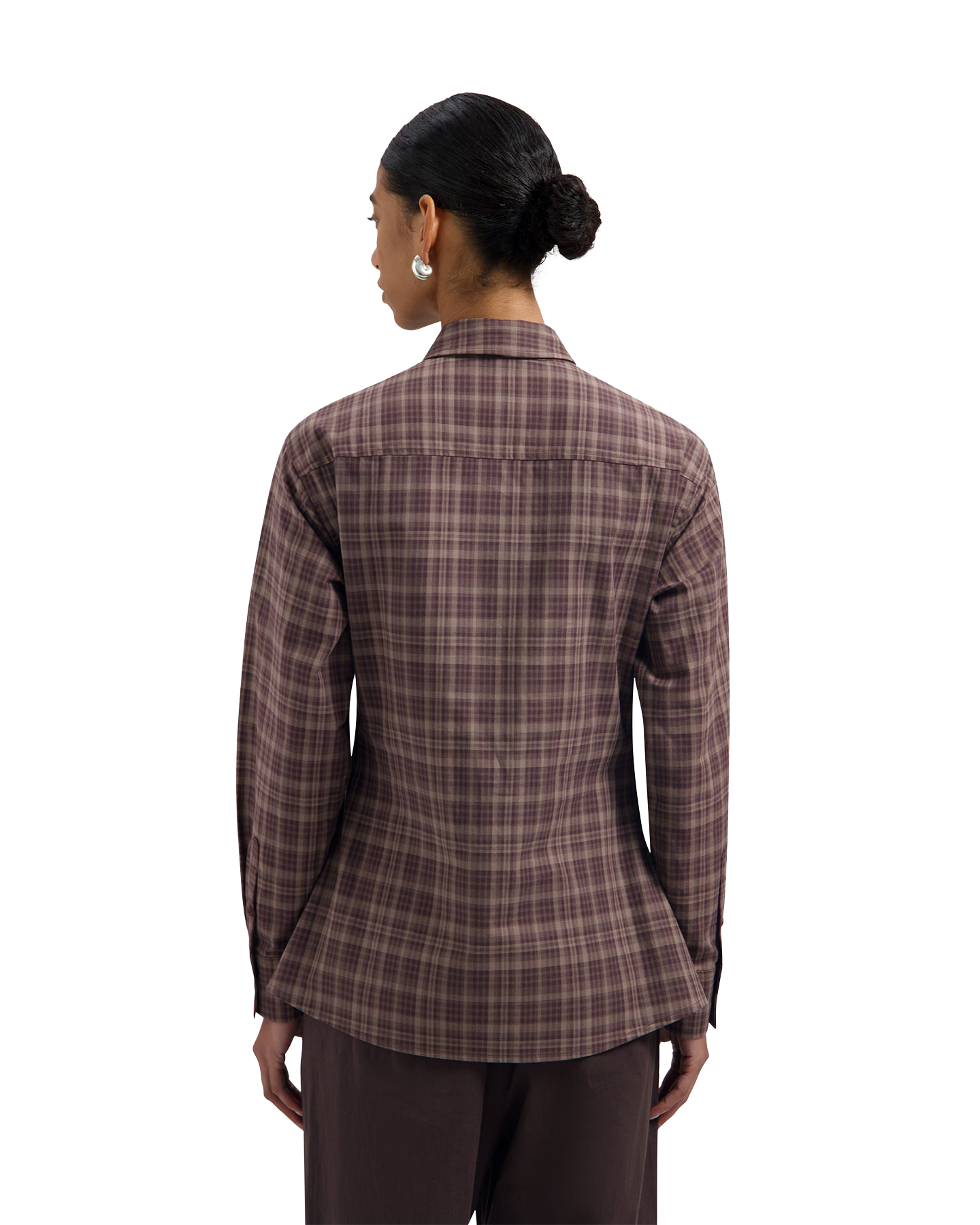 OLAF Checked Fitted Shirt DONKERBRUIN 4