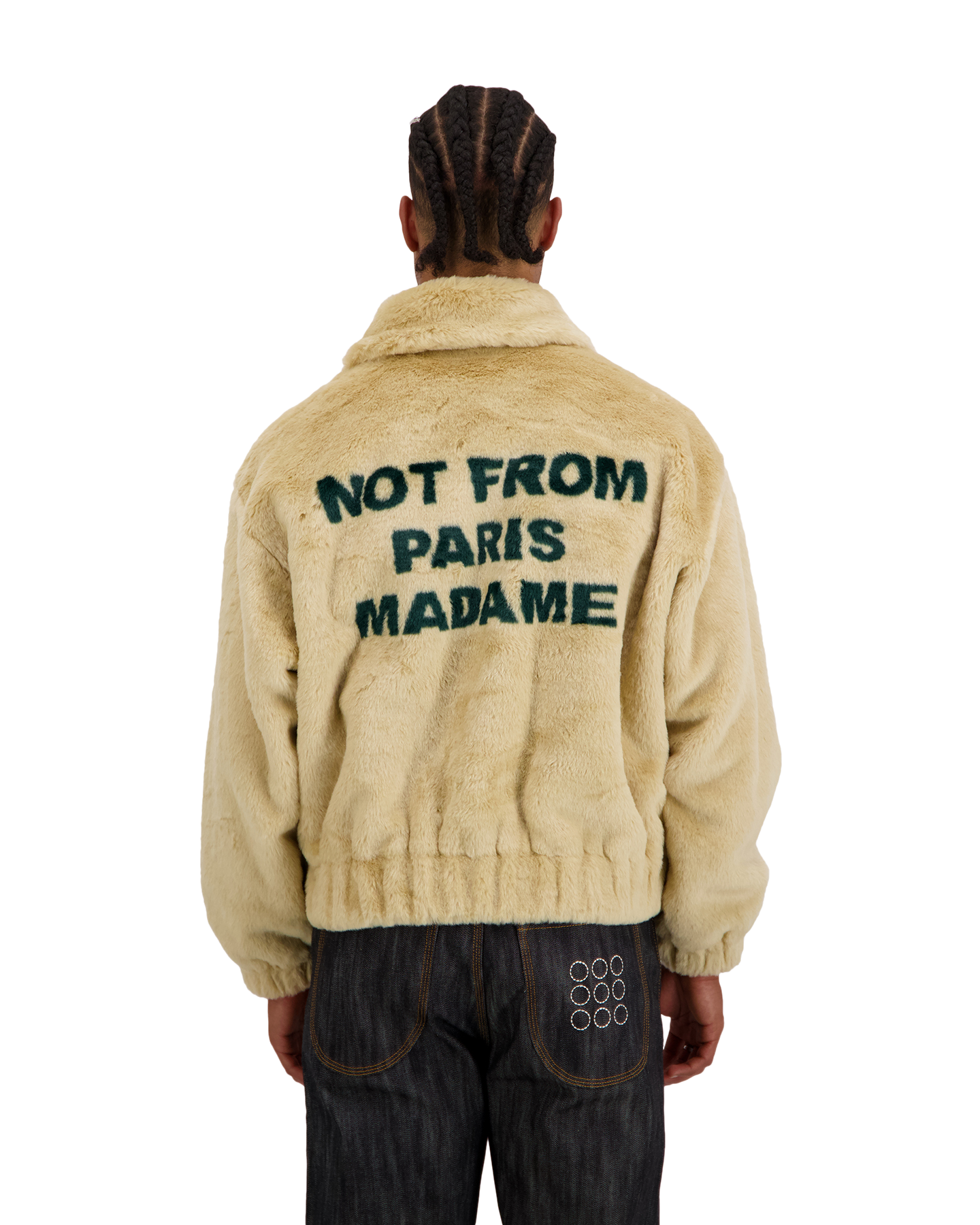 Drole de Monsieur La Fausse Fourrure Slogan BEIGE 3