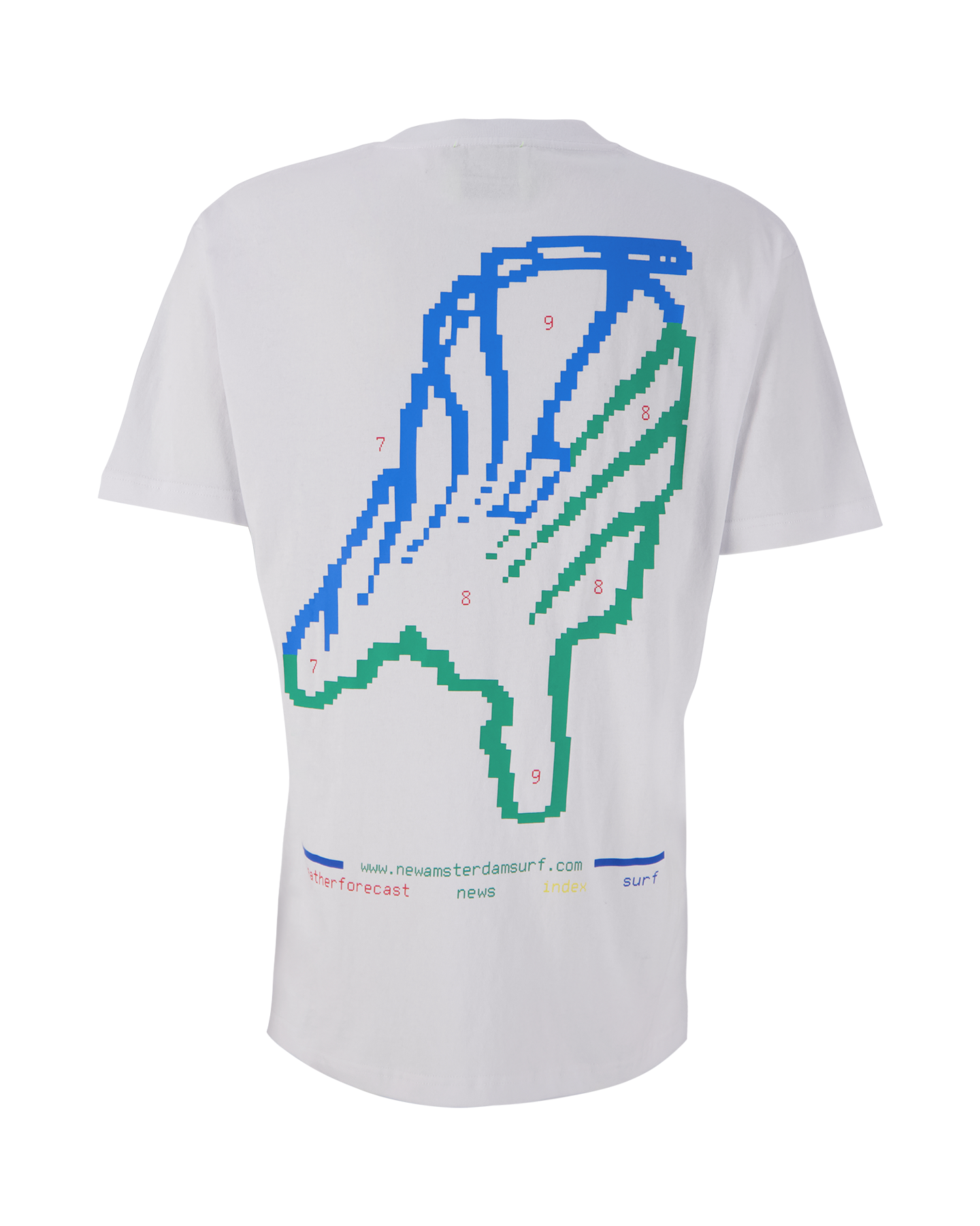 New Amsterdam Surf Association Teletekst Tee White WIT 1