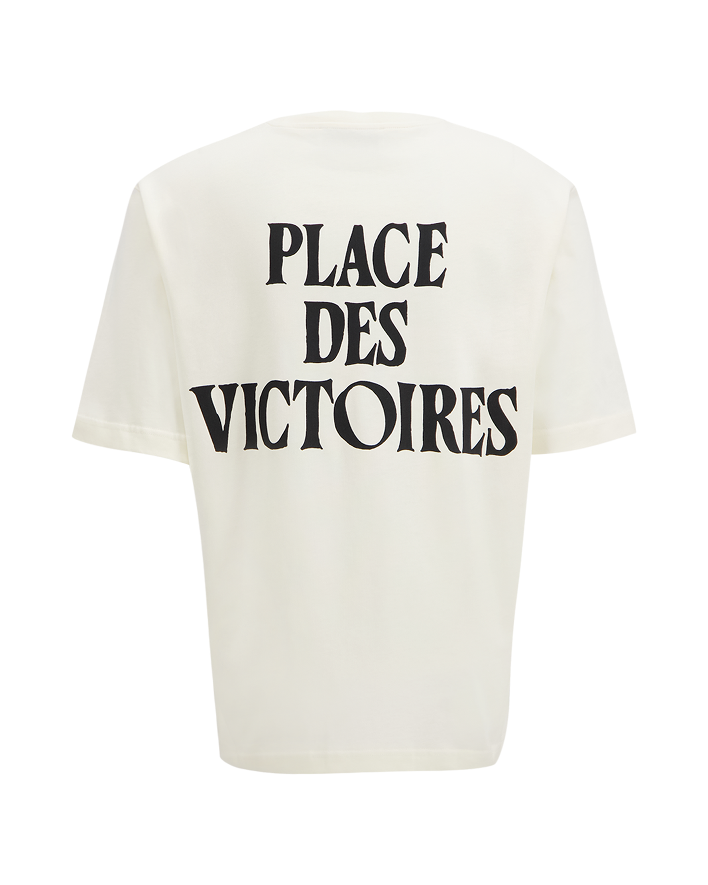 AMI Paris Teeshirt Adc Manches Courtes Boxy Fit Avec Print Signature Dans Le Dos CREME 1