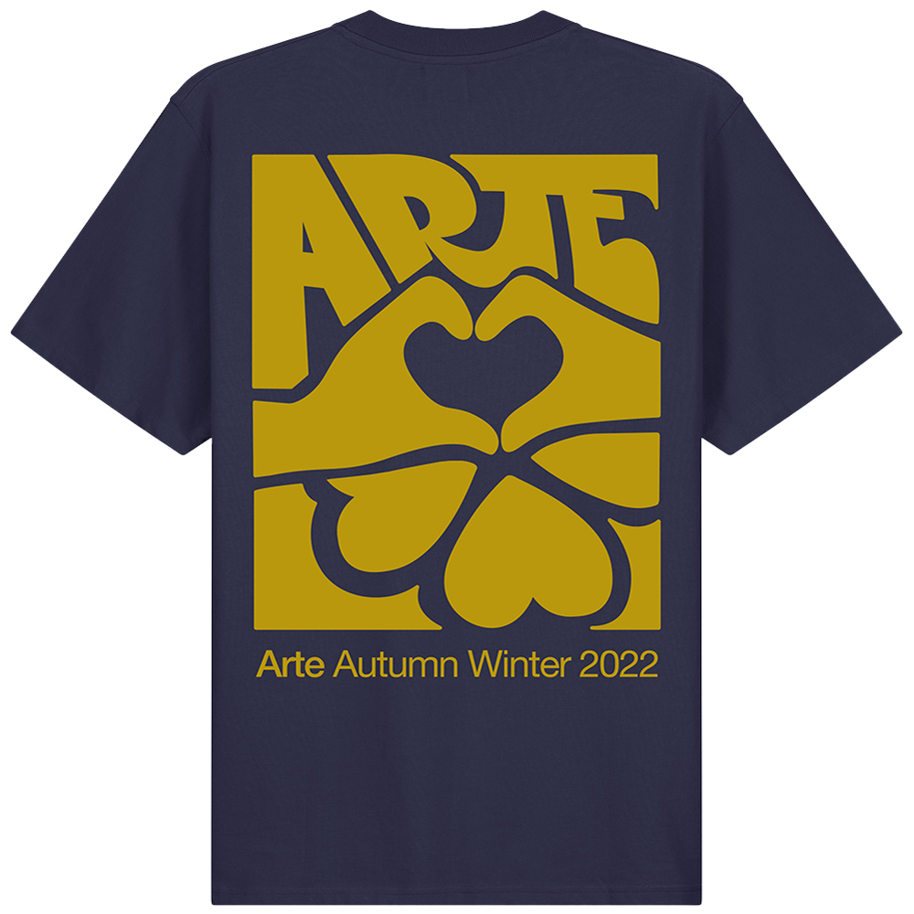 Arte Antwerp Turner Back Print Diels T-shirt Navy | Coef Men