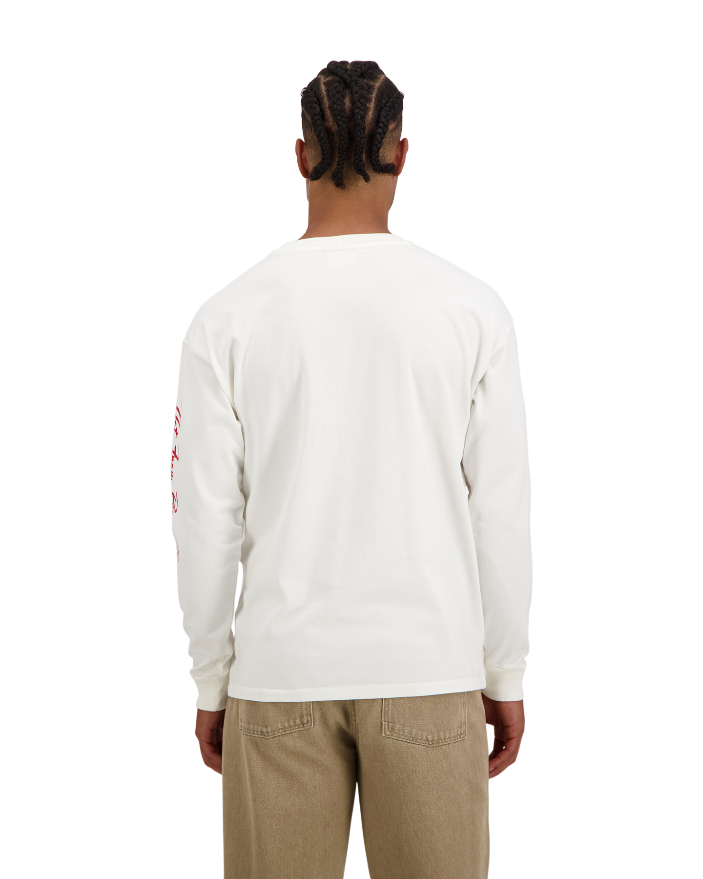 Drole de Monsieur Slogan Longsleeve T-Shirt ROOD 5