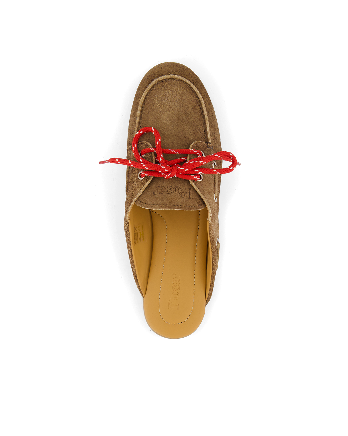 Posa Boat Loafer Mule - Suede DONKERBRUIN 5