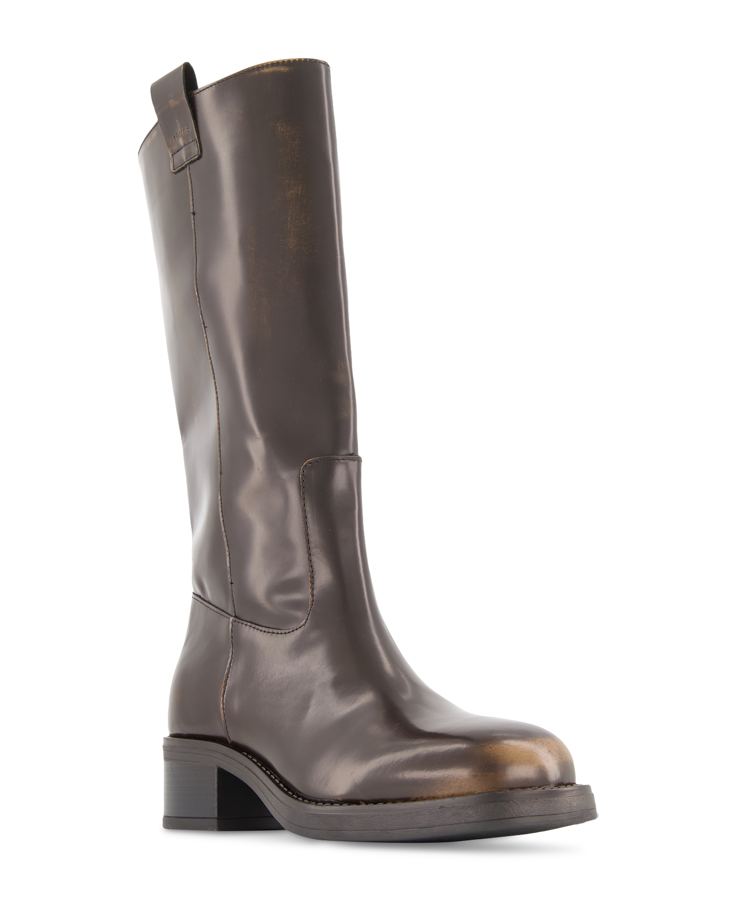 Alohas Sajan Vintage Effect Brown Leather Boots BRUIN 2