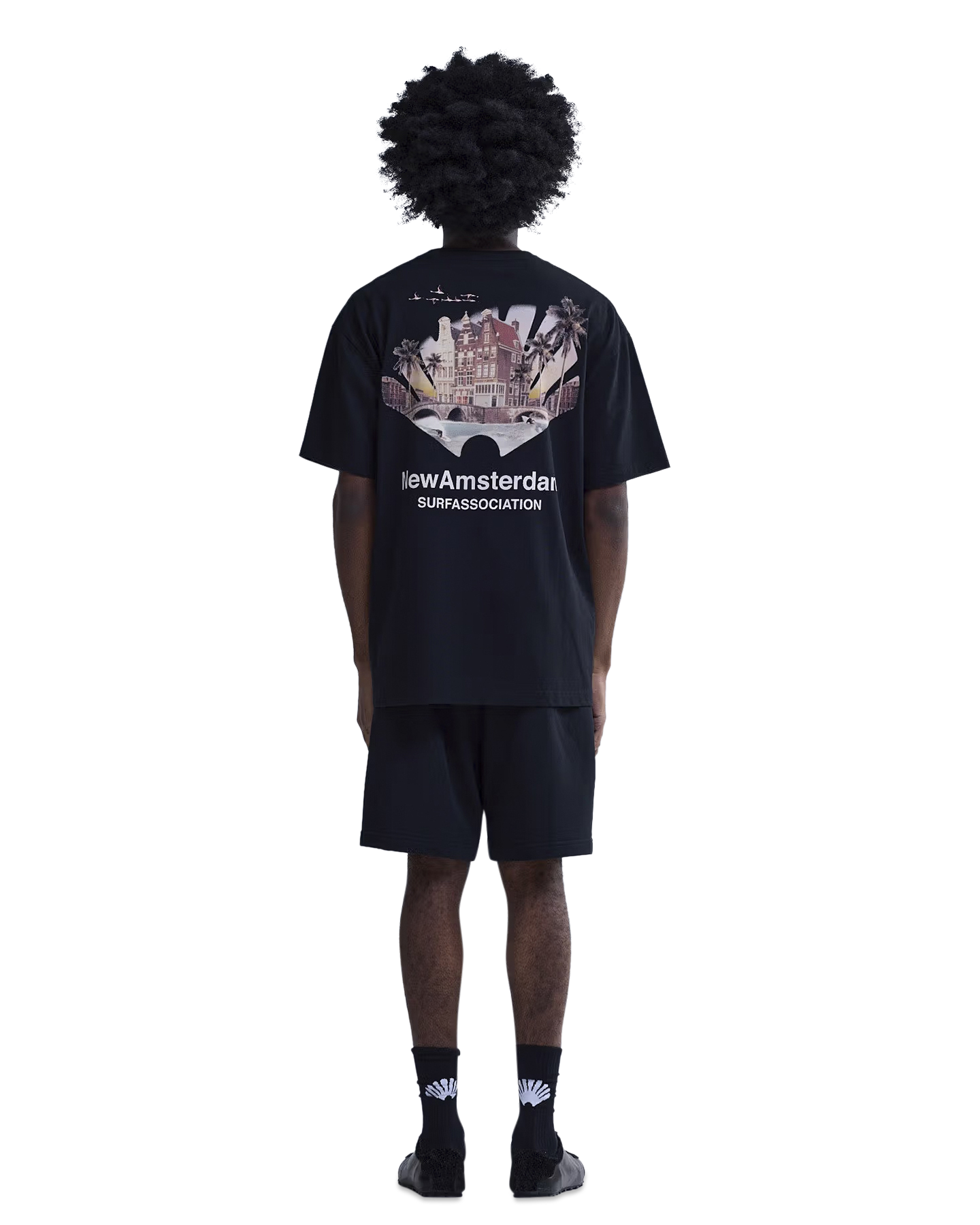 New Amsterdam Surf Association Tropical Tee ZWART 3