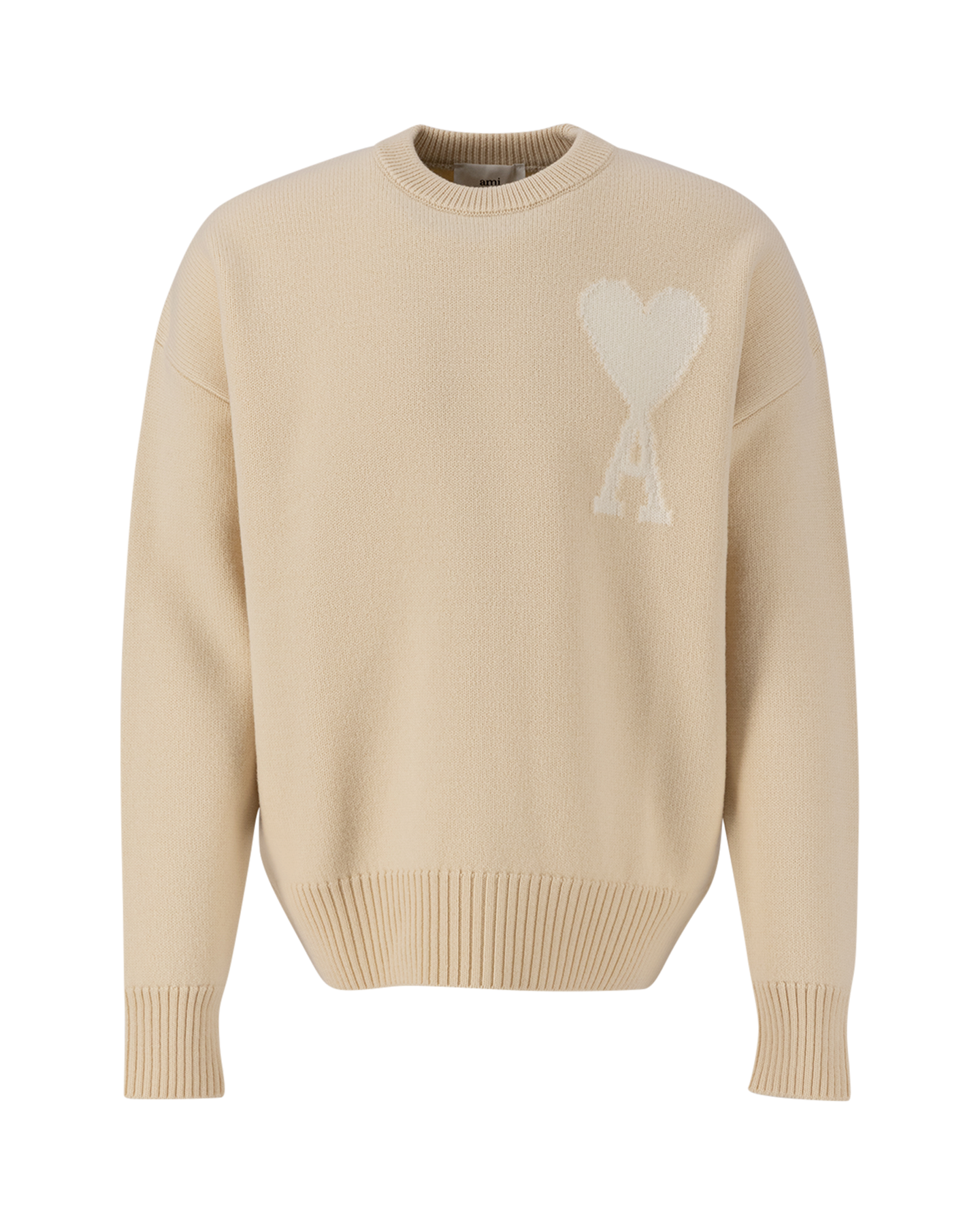 AMI Paris Adc Crewneck Sweater BEIGE 1