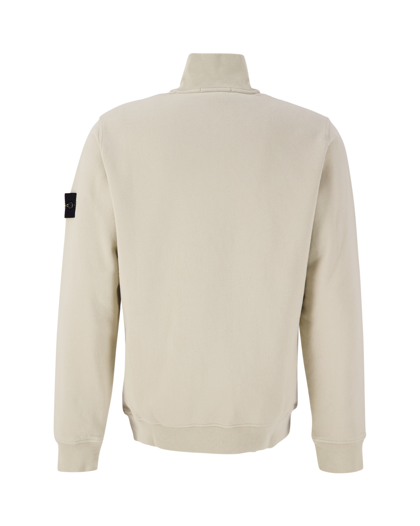 Stone Island 63422 Brushed Cotton Fleece Half Zipped Sweatshirt BEIGE 2