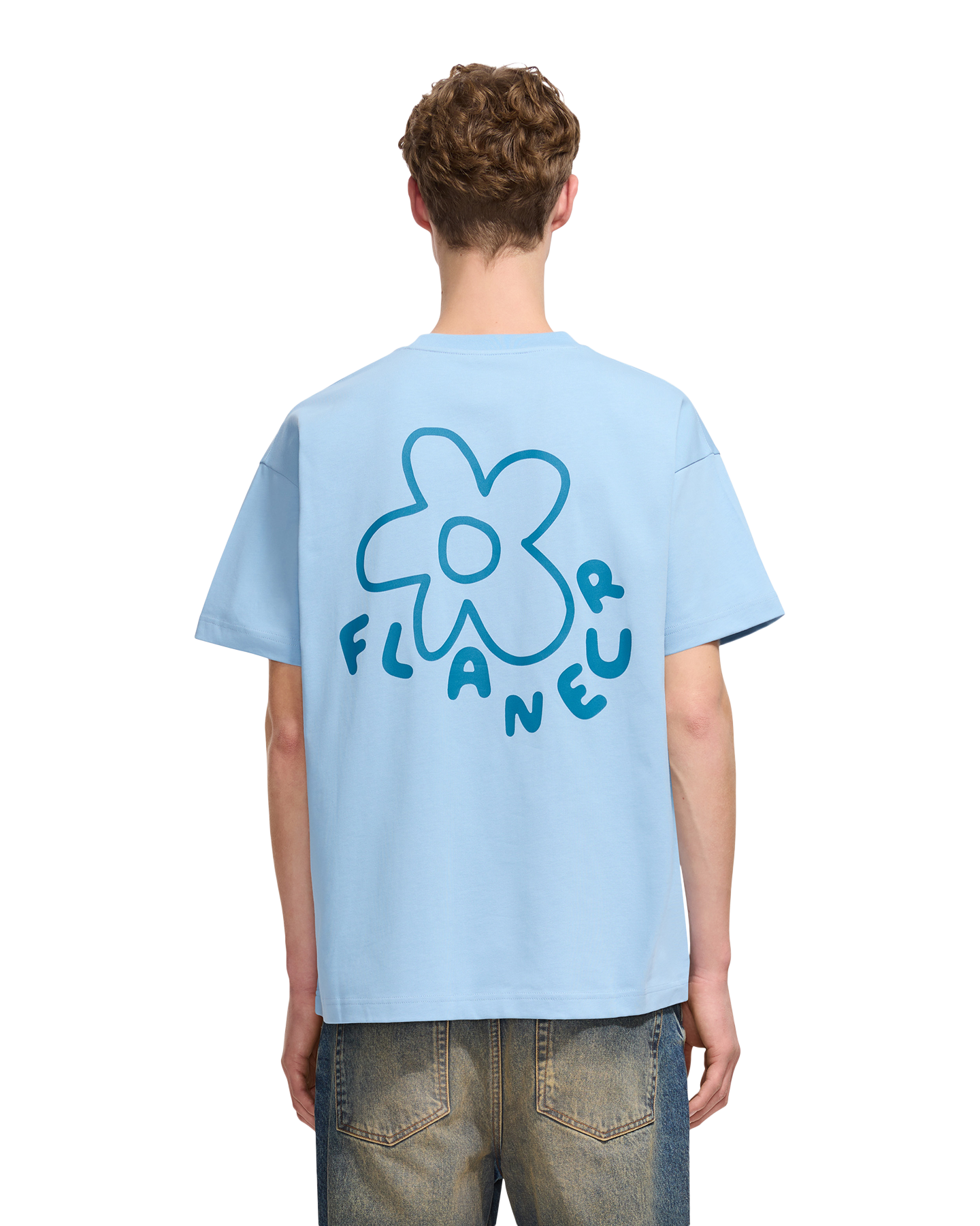 Flaneur Blossom T-Shirt LICHTBLAUW 3