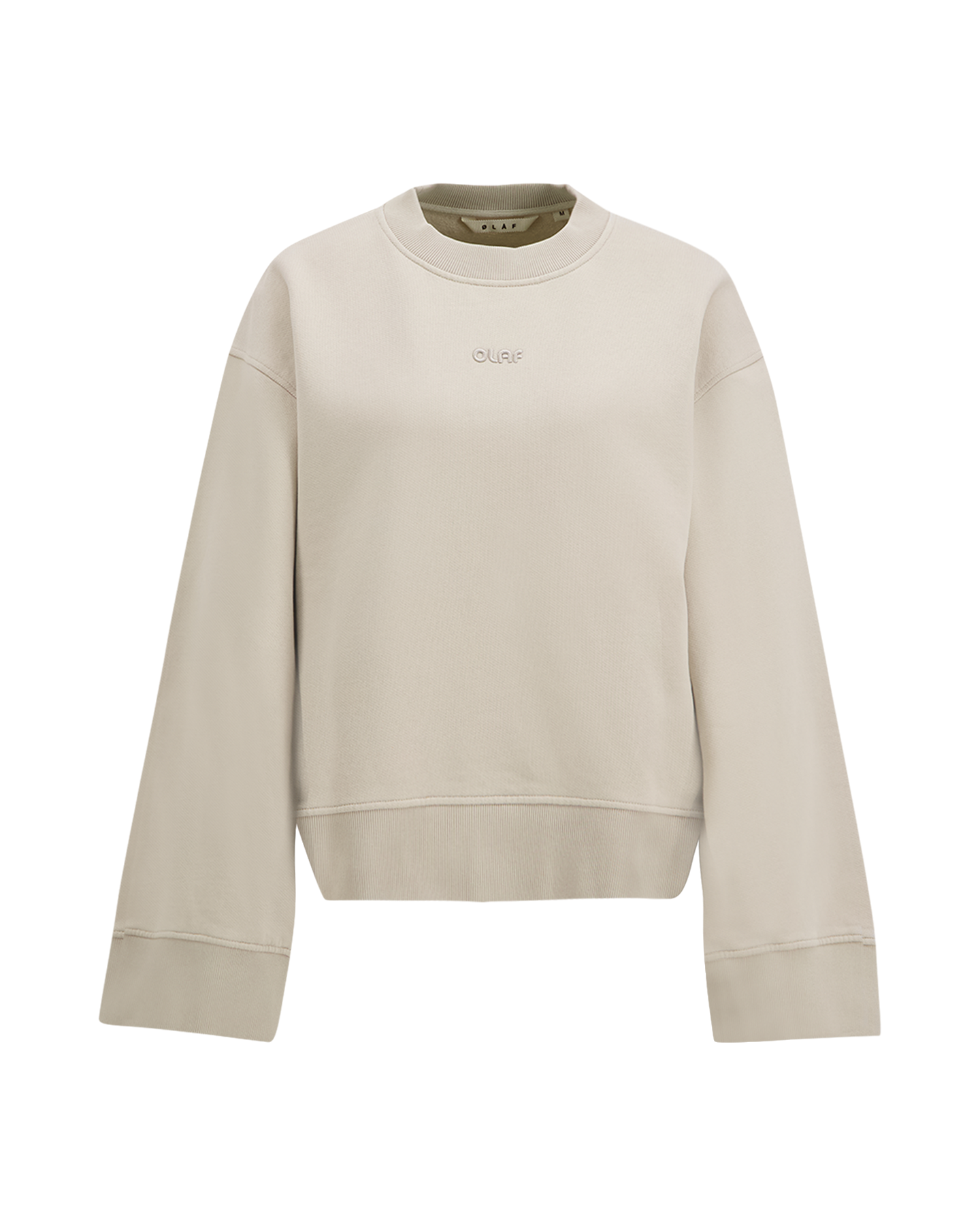 OLAF Wmn Retro Logo Crewneck BEIGE 1
