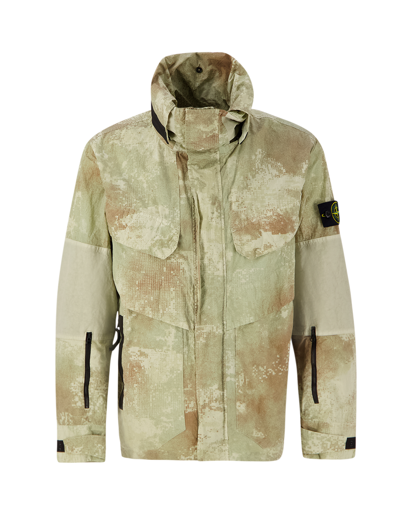 Stone Island 438E1 Dissolving Grid Camo Nylon Garment Dyed Jacket MULTICOLOR 1