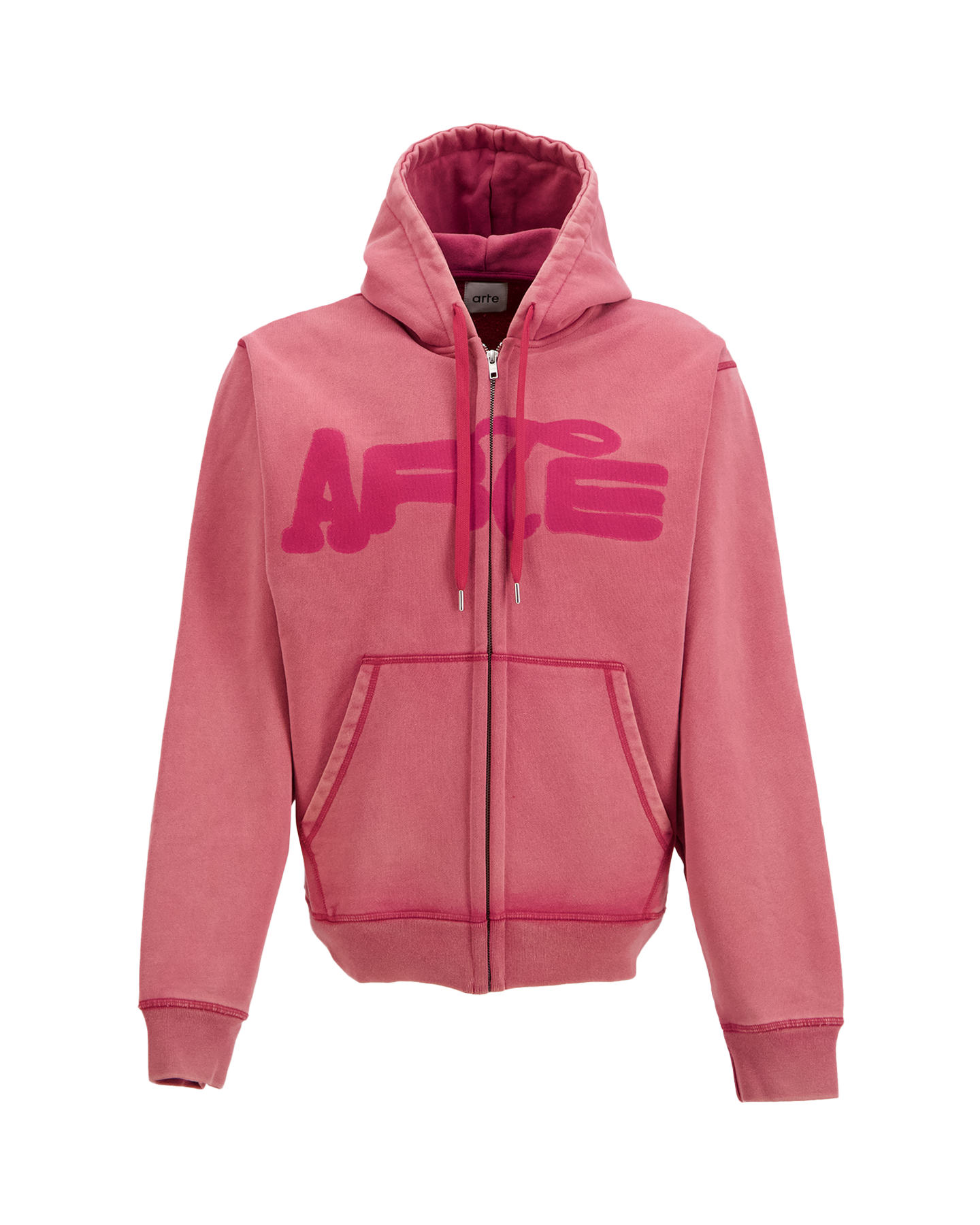 Arte Antwerp Stencil Sunfade Zip Hoodie ROOD 1