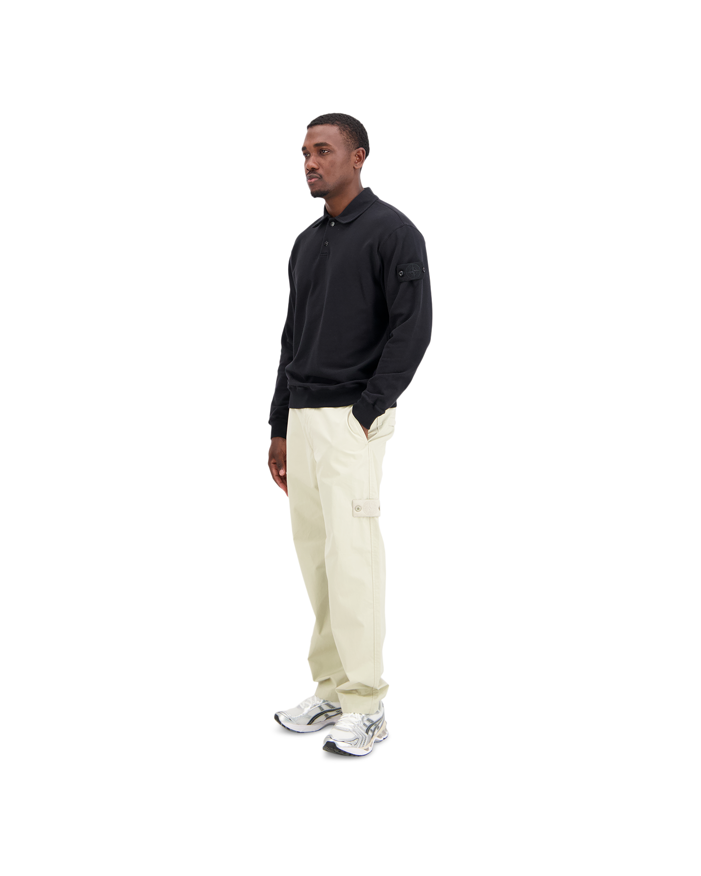 Stone Island 6100026 Polo Ls Ghost ZWART 3