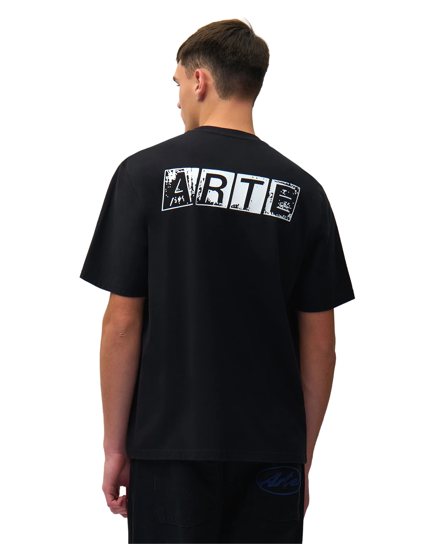 Arte Antwerp Faded Back Print T-Shirt ZWART 3