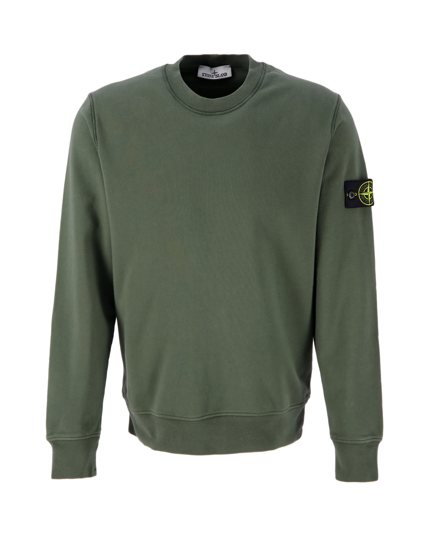 Stone Island 63051 Cotton Fleece Crewneck Sweatshirt GROEN 1