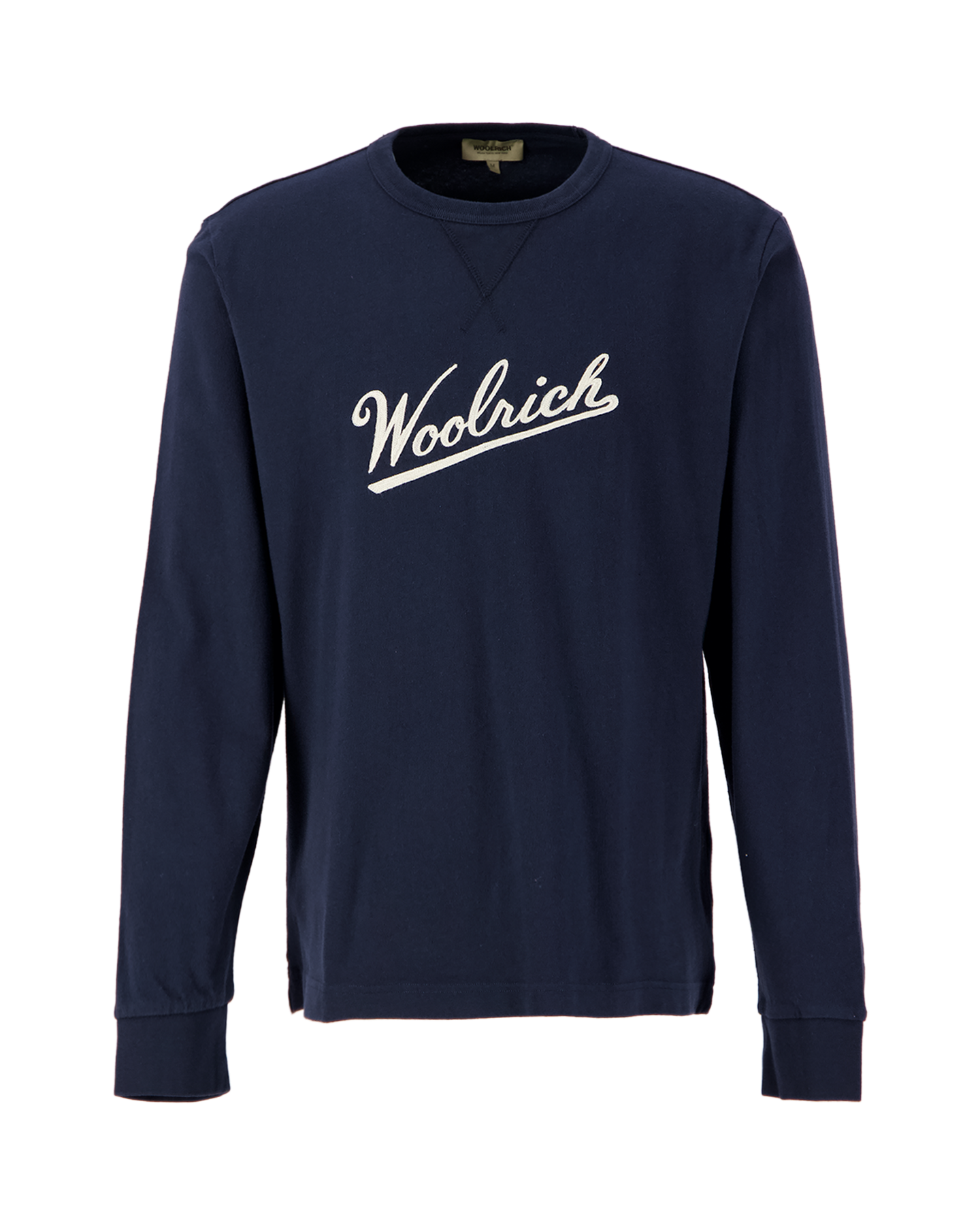 Woolrich Long Sleeves Logo T-Shirt DONKERBLAUW 1