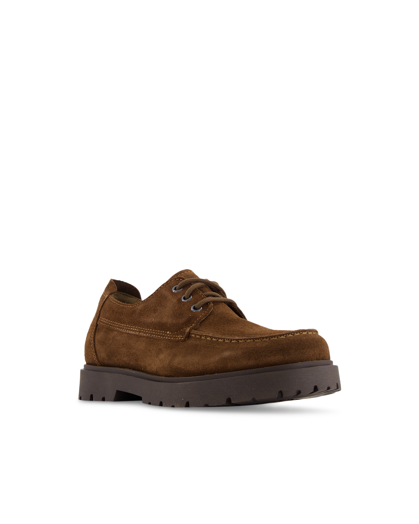 Birkenstock Highwood Moc Lace Low Suede Leather Narrow DONKERBRUIN 2