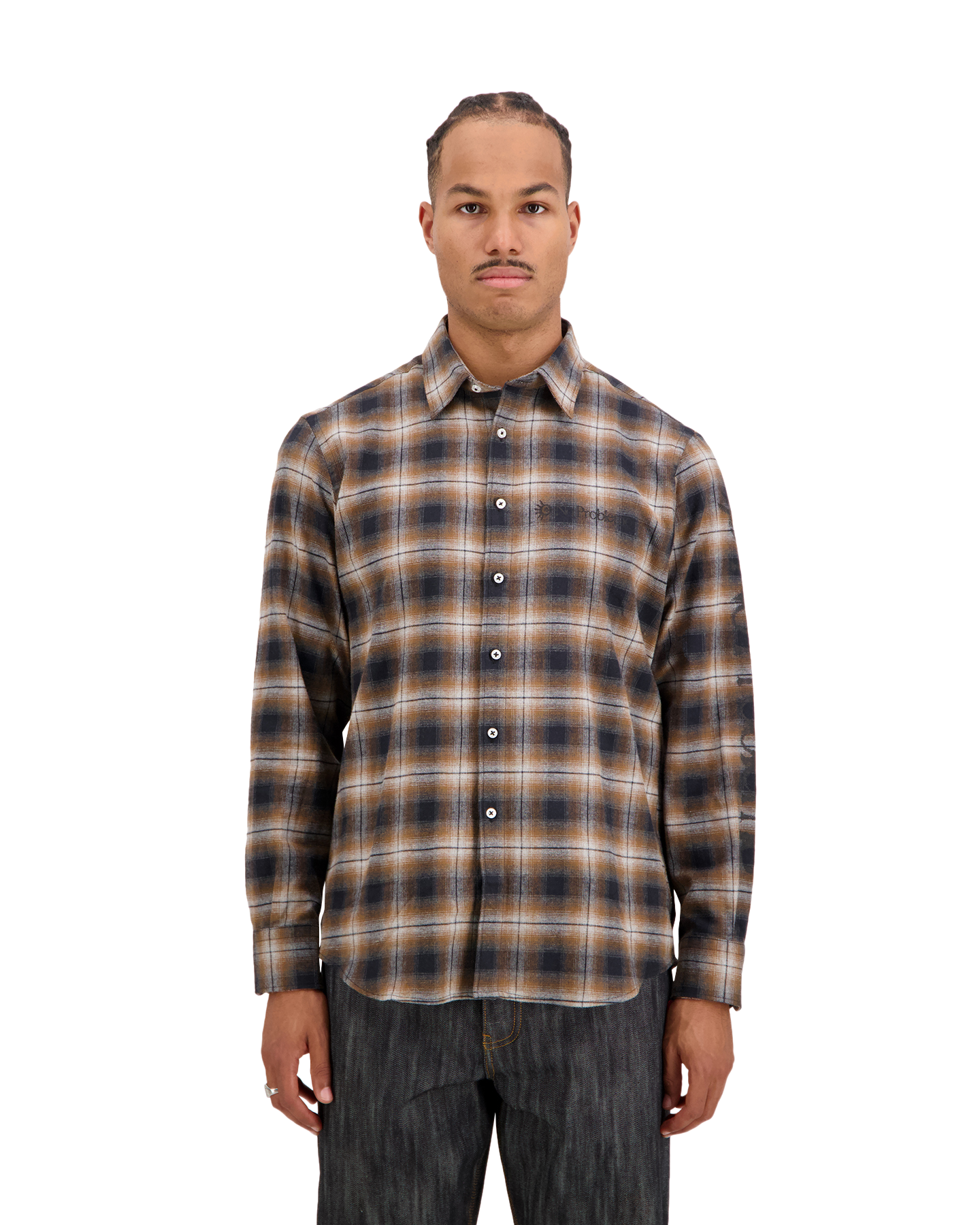 No Problemo Findings Plaid Ls Shirt DONKERBLAUW 3