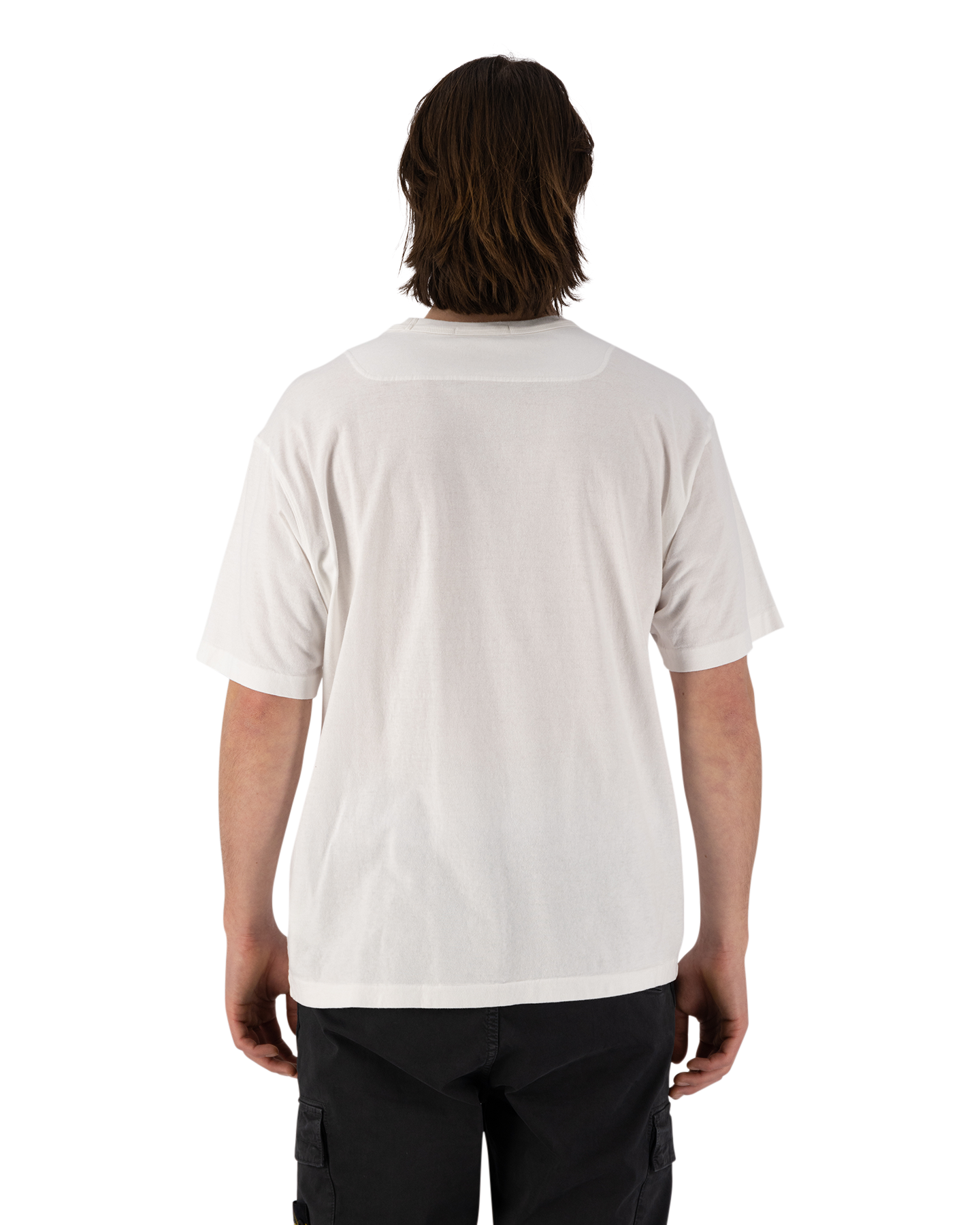 Stone Island 20457 Organic Cotton Garment Dyed 'Fissato' Effect T-Shirt WIT 5