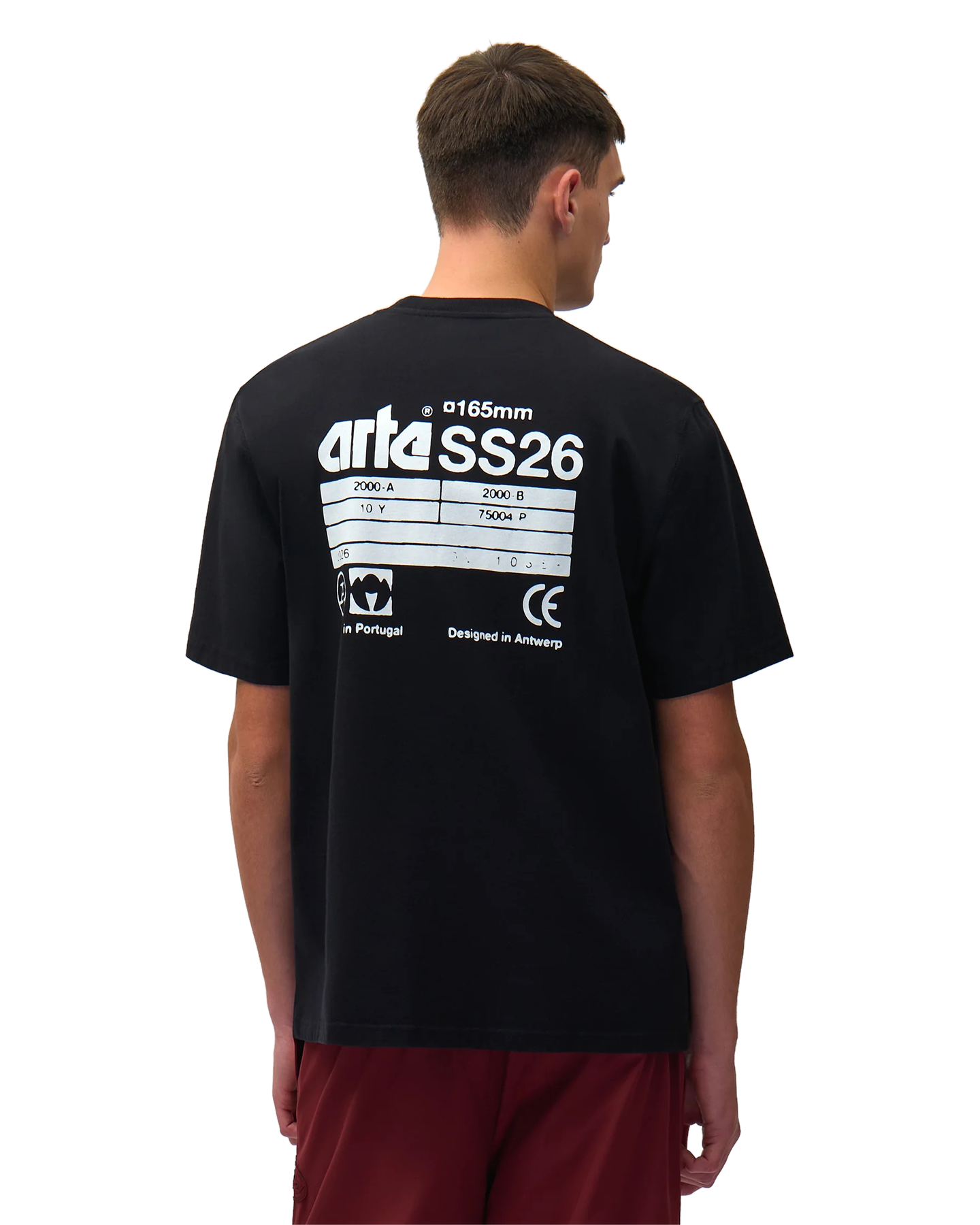 Arte Antwerp Ss26 Back T-Shirt ZWART 3